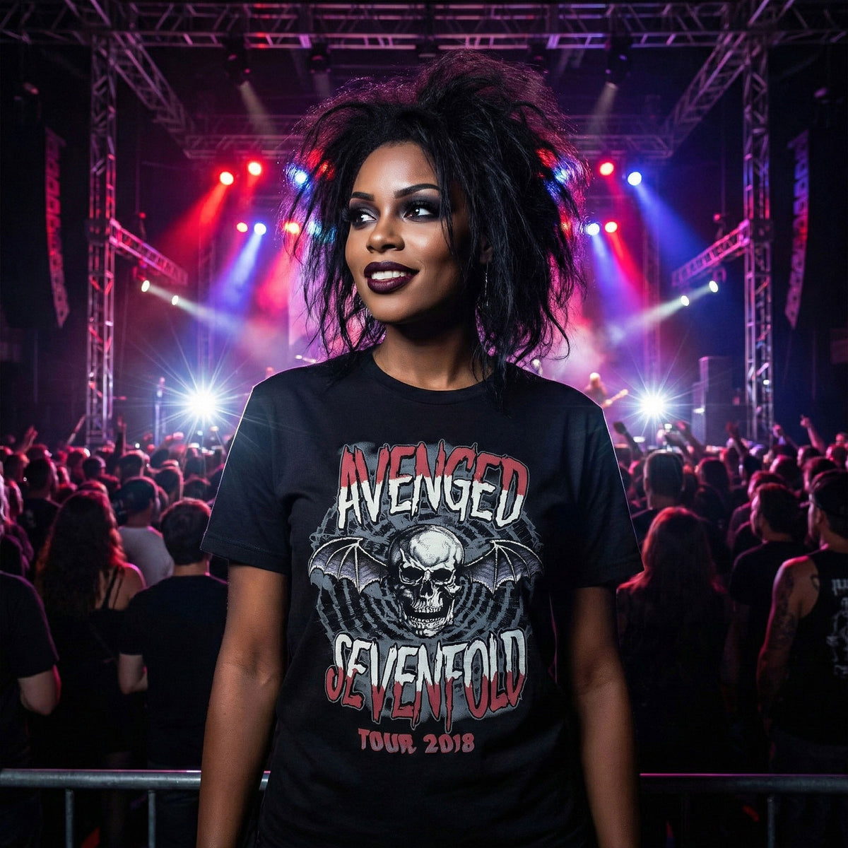 AVENGED SEVENFOLD - TOUR '18 - Carbon T-Shirt Black