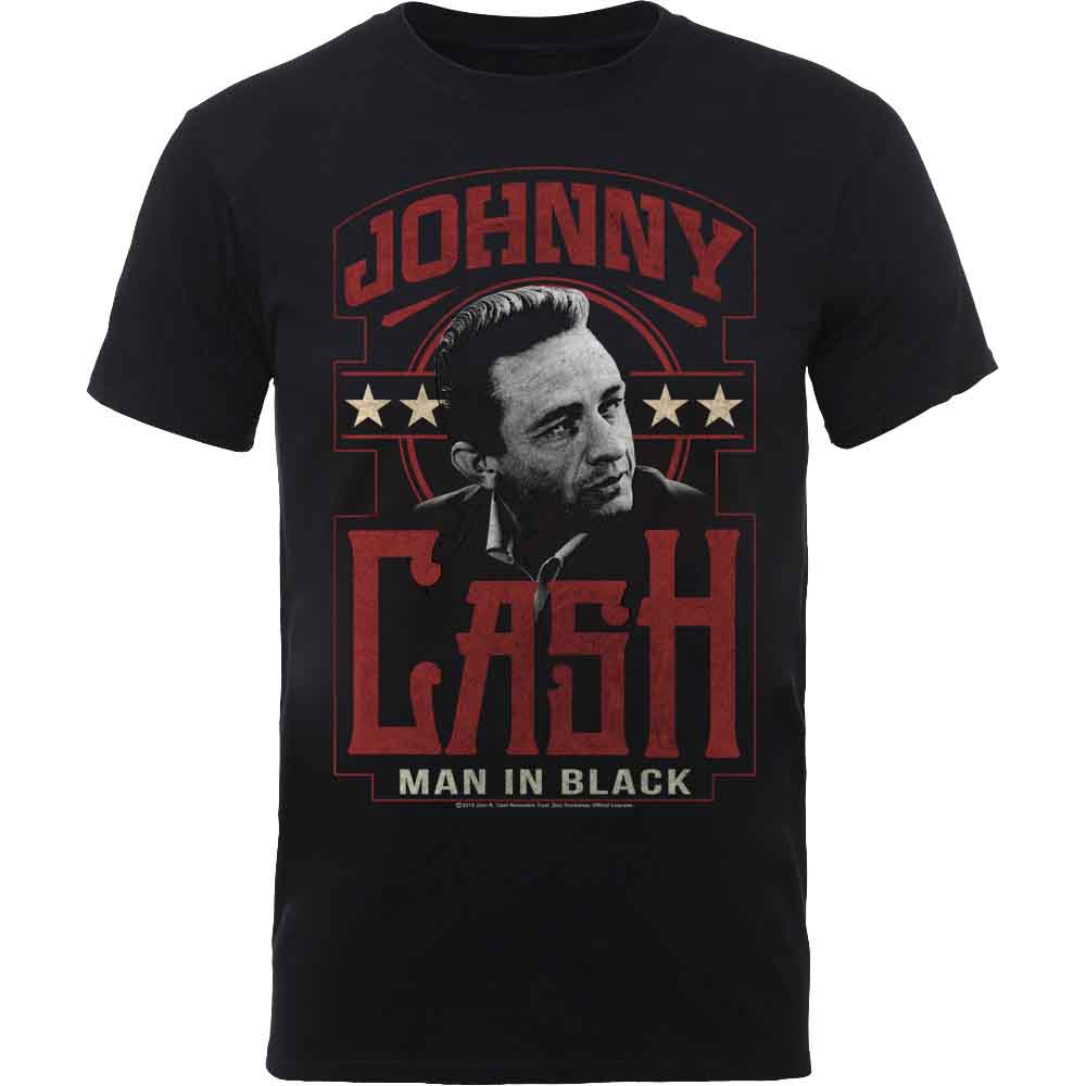 JOHNNY CASH - MAN IN BLACK - T-Shirt Black