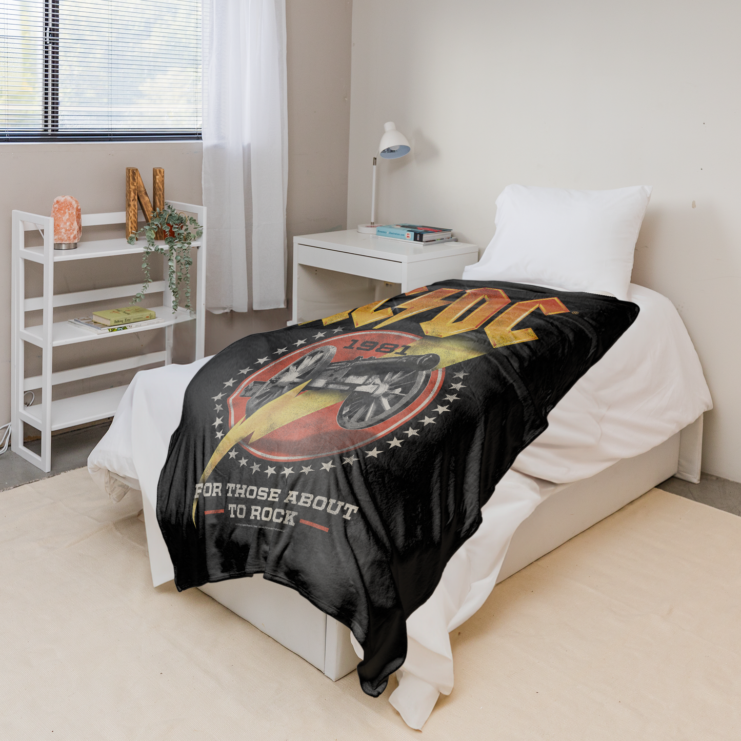 Rocksax AC/DC Sherpa Fleece Blanket - For Those About To Rock