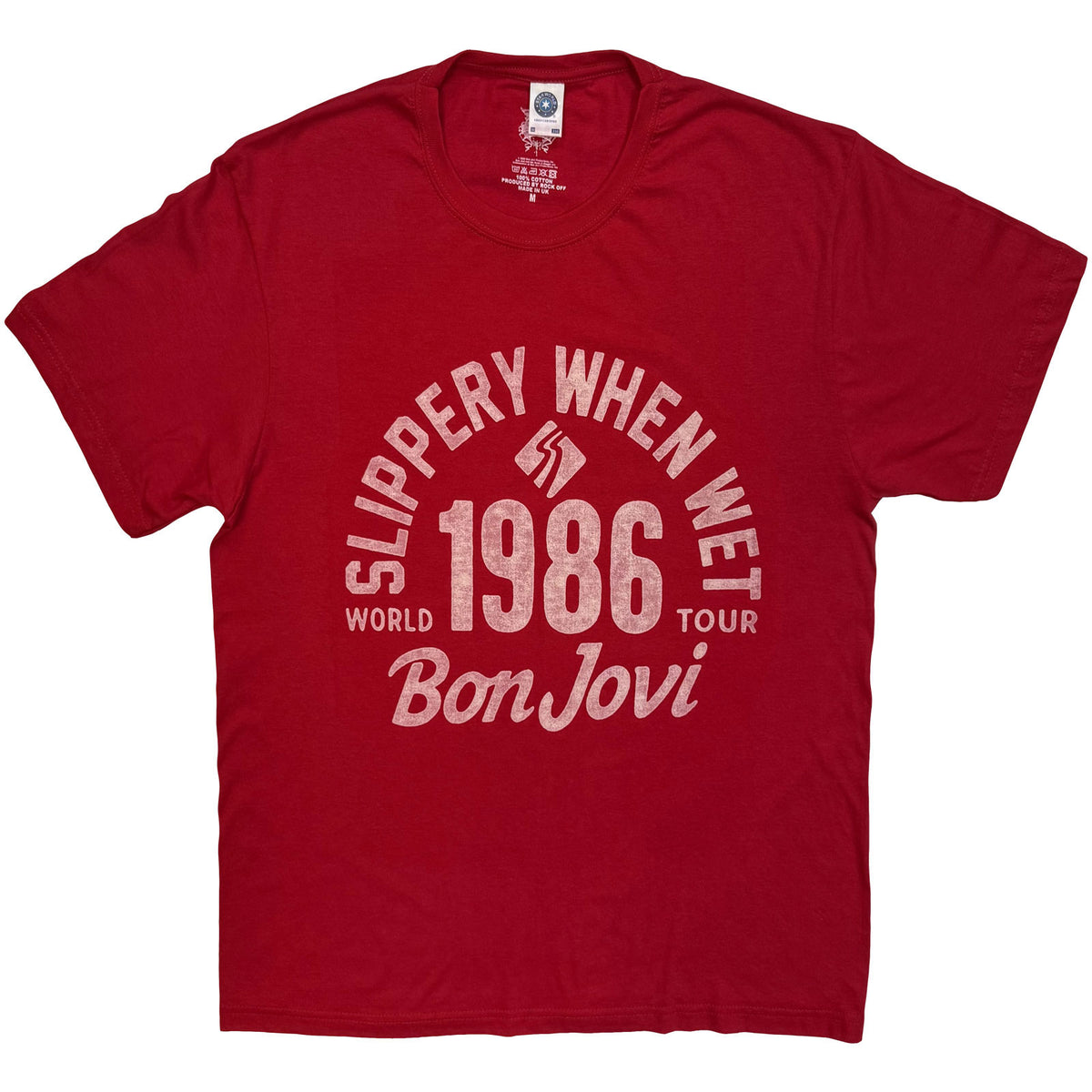BON JOVI - 1986 WORLD TOUR - T-Shirt Red
