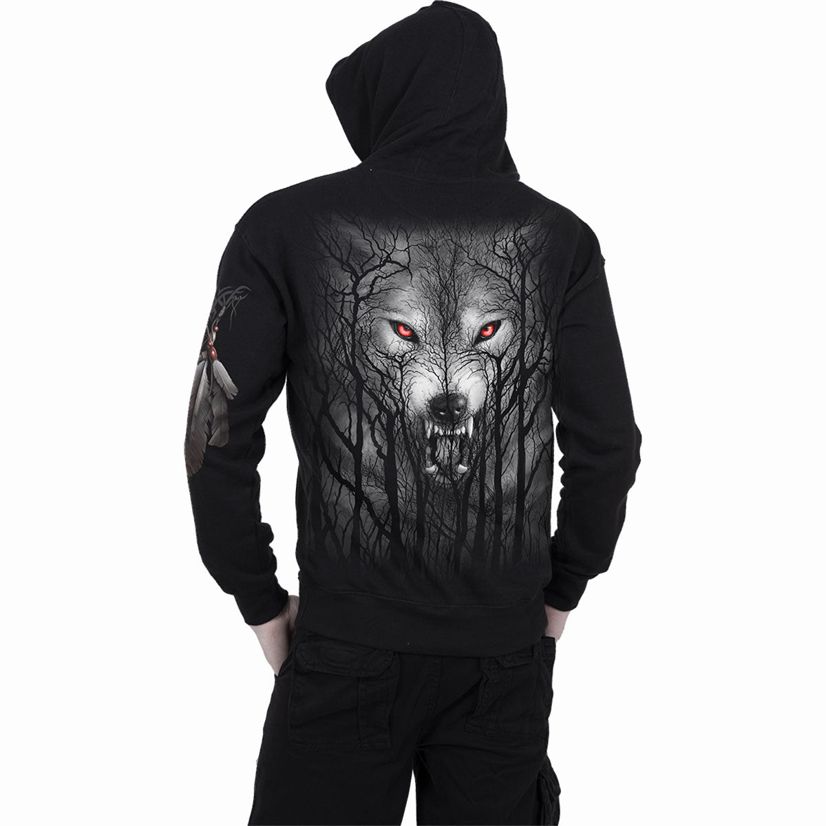 FOREST WOLF - Full Zip Hoody Schwarz