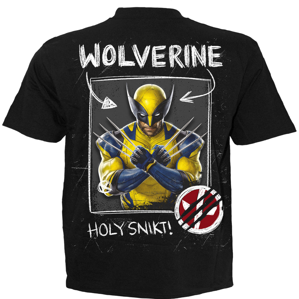 DEADPOOL - WOLVERINE SKETCHES - T-Shirt Schwarz