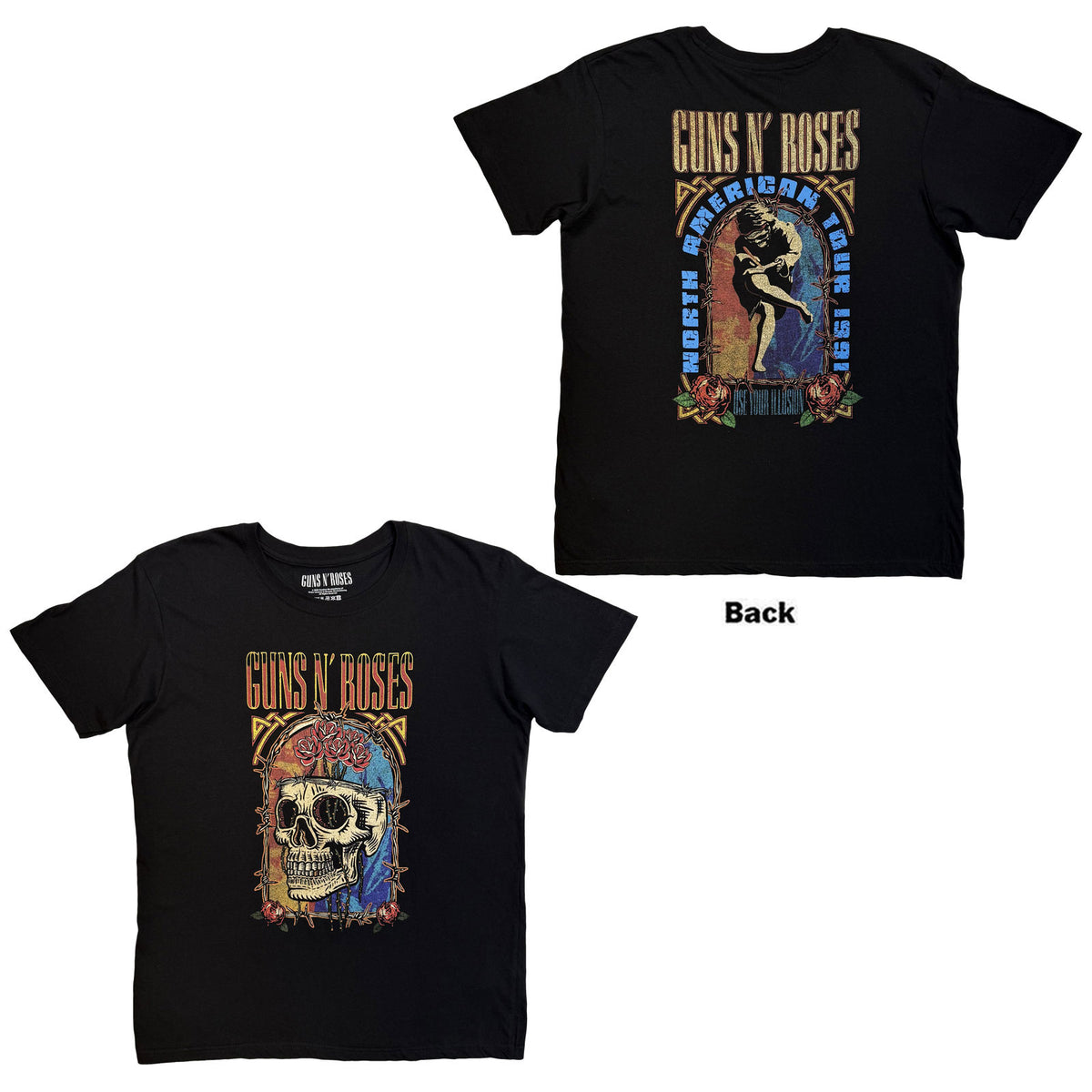 GUNS N' ROSES - NORTH AMERICAN TOUR SKULL - T-Shirt Black