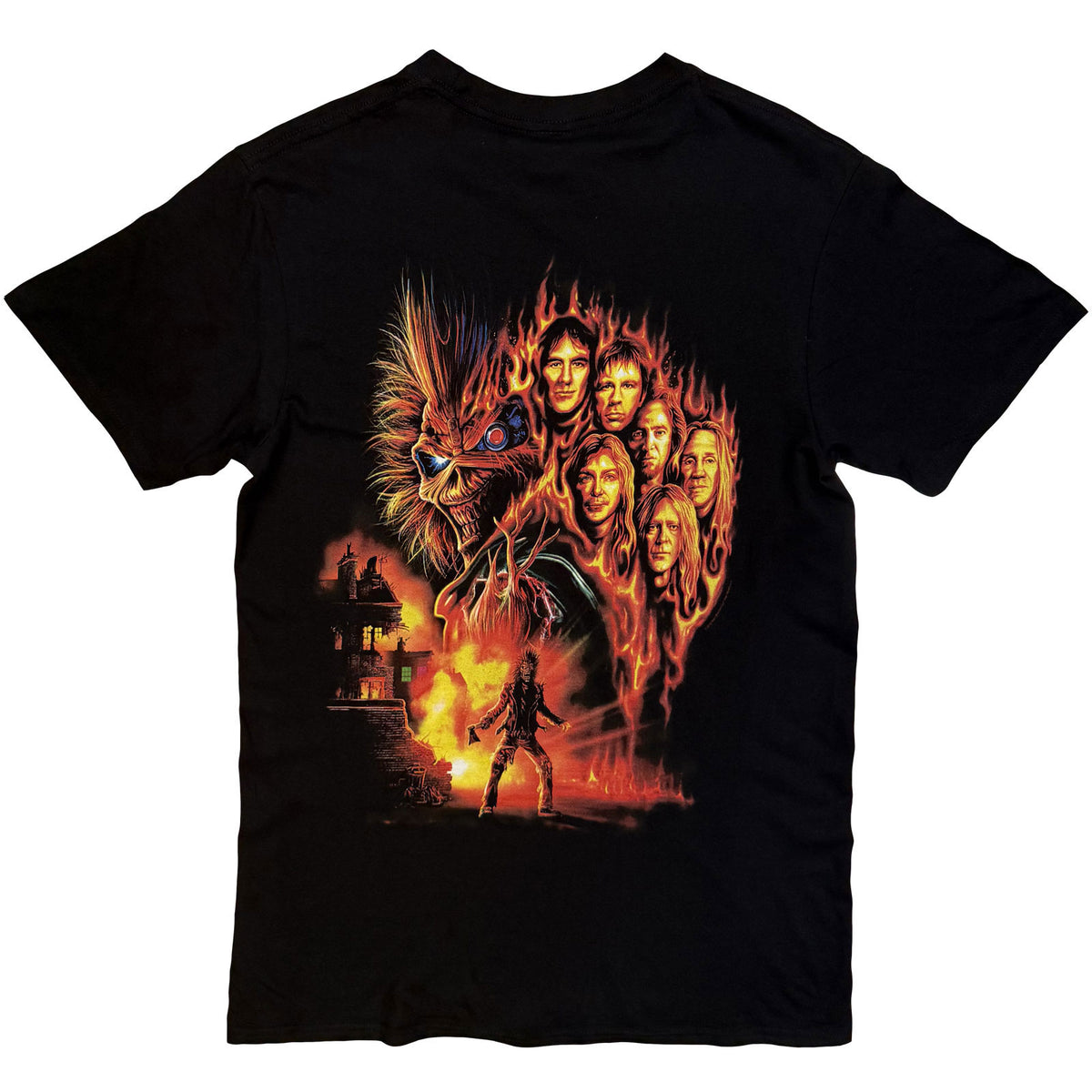 IRON MAIDEN - BURNING AMBITION TEXT LOGO - T-Shirt Black