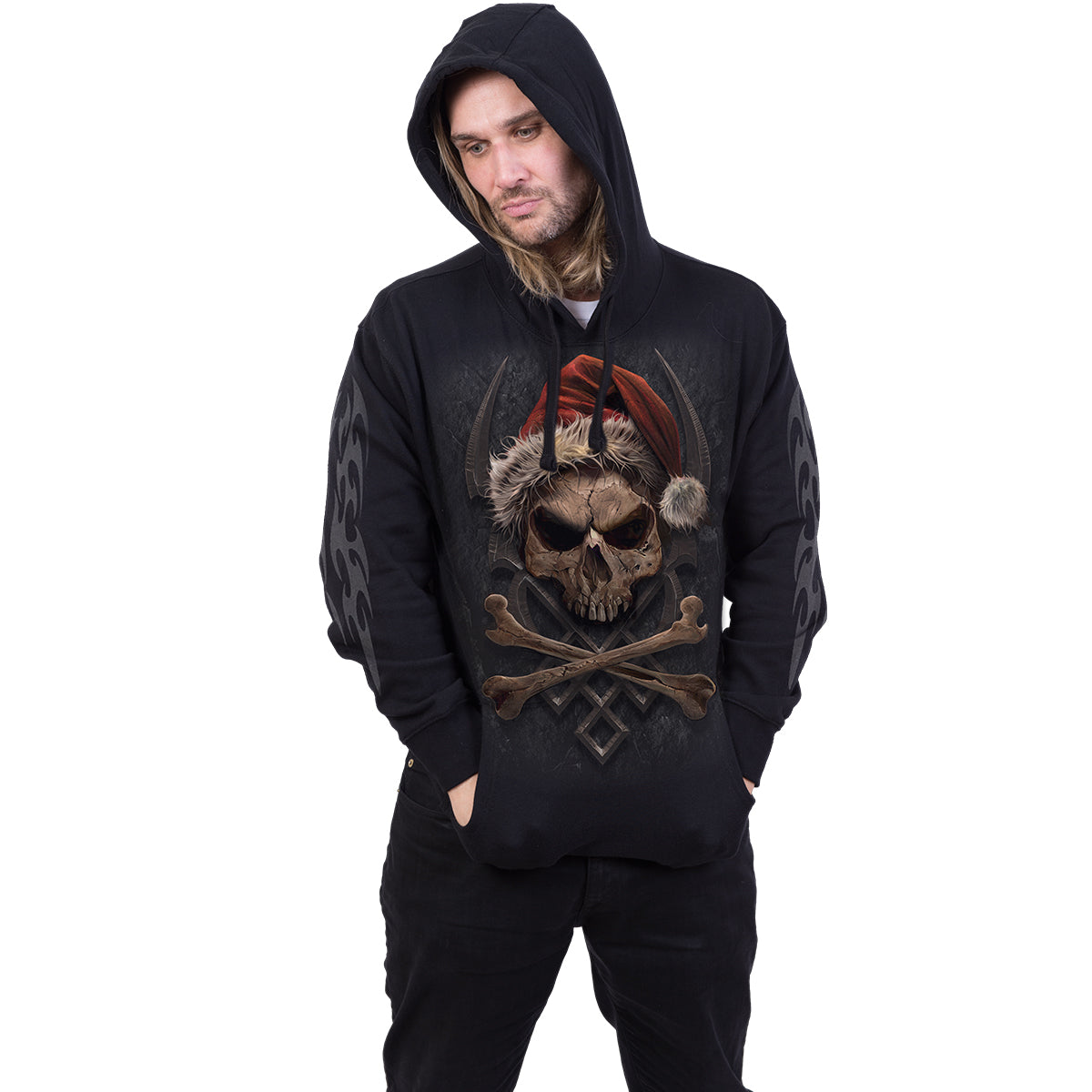 ROCK SANTA - Hoody Schwarz