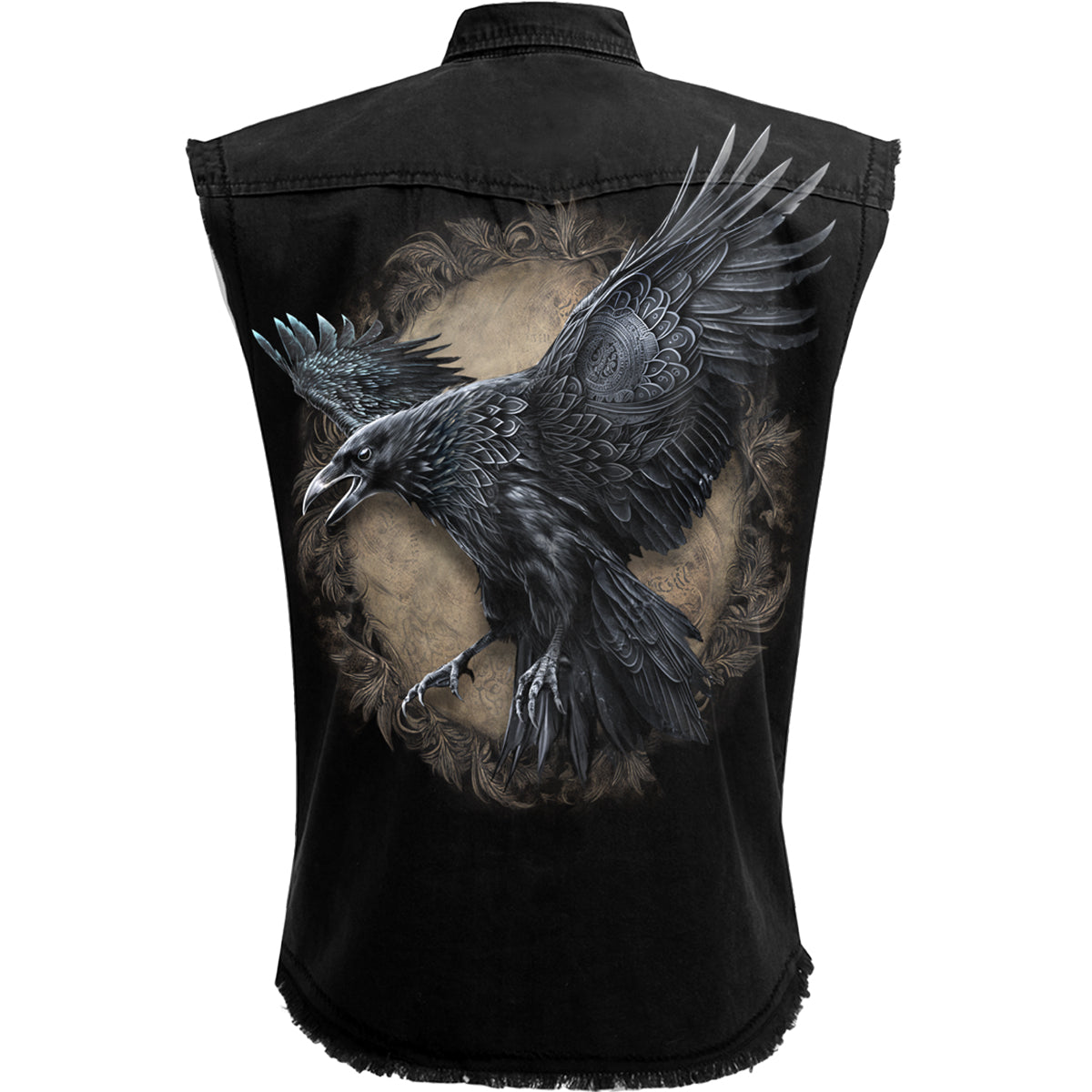 RAVEN WISE - Ärmelloser Stone Washed Worker Schwarz