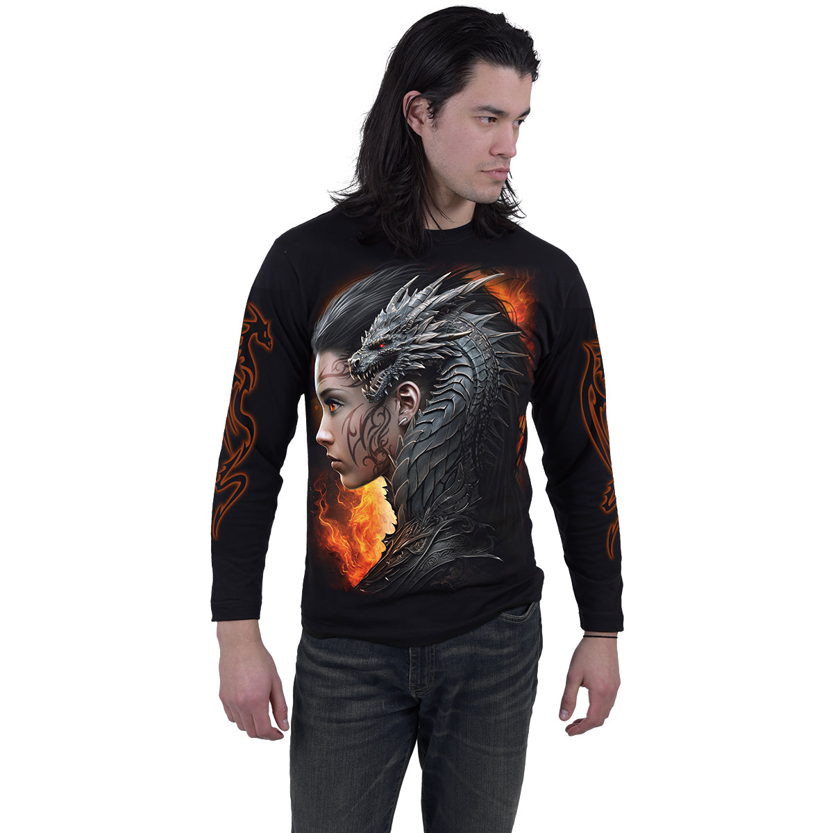 DRACO QUEEN - Langarmshirt Schwarz