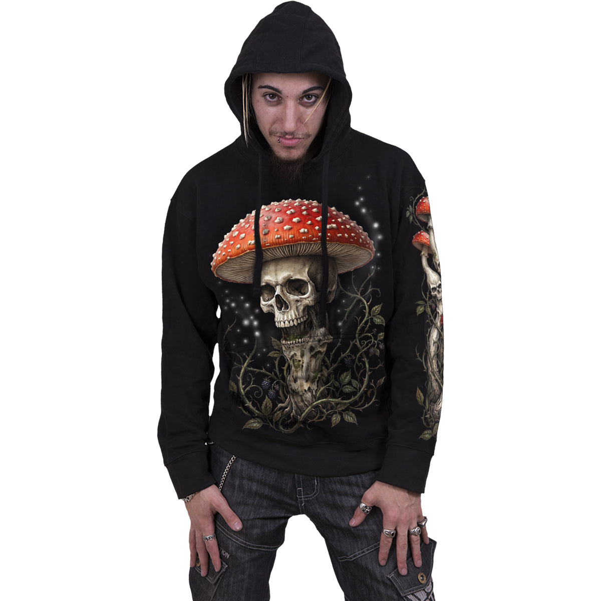 SHROOMS – Kapuzenpulli Schwarz