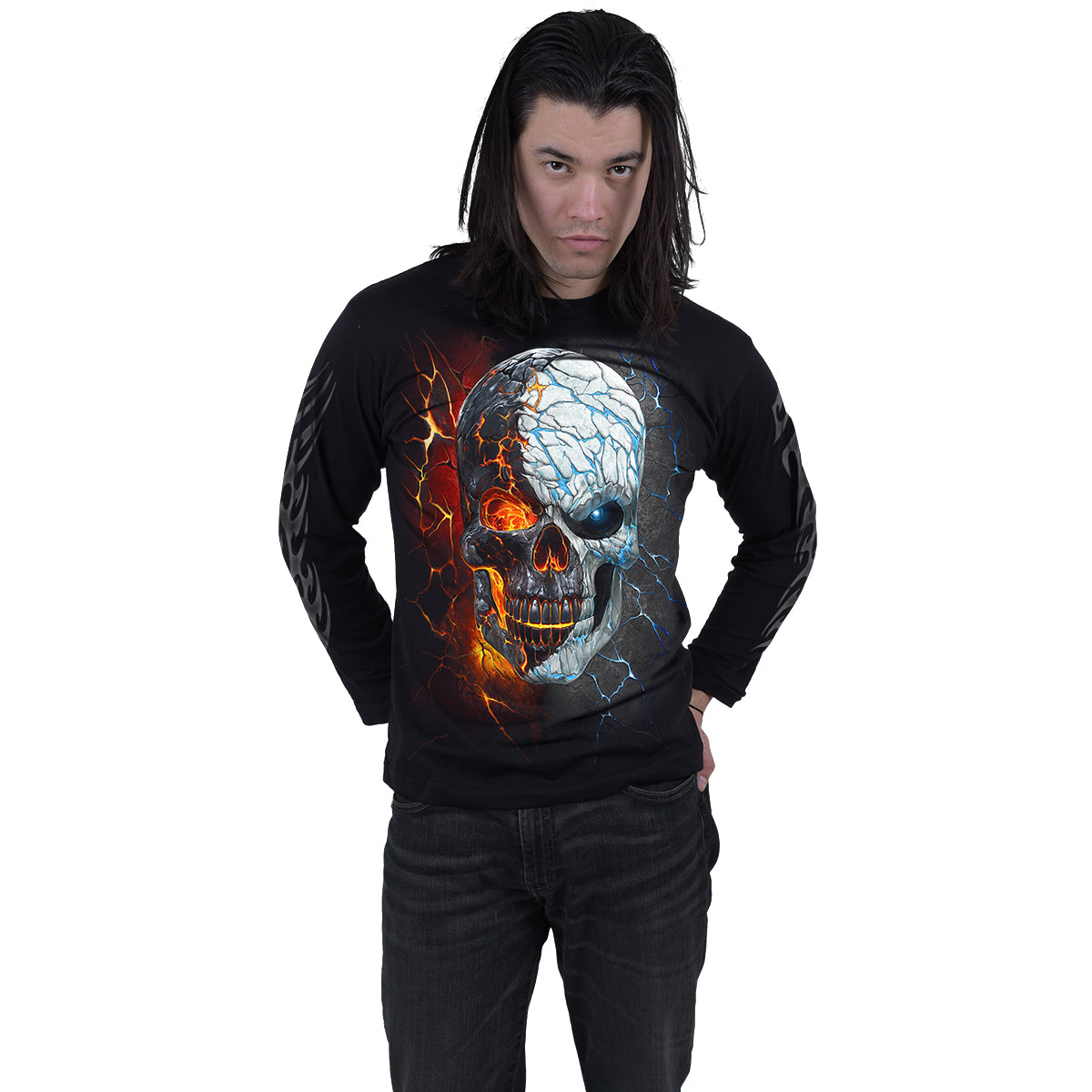 DIVIDED SOUL - Langarmshirt Schwarz
