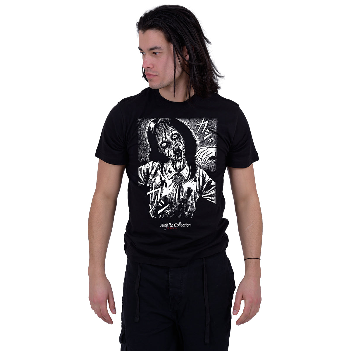 JUNJI-ITO - BLEEDING - Front Print T-Shirt Schwarz