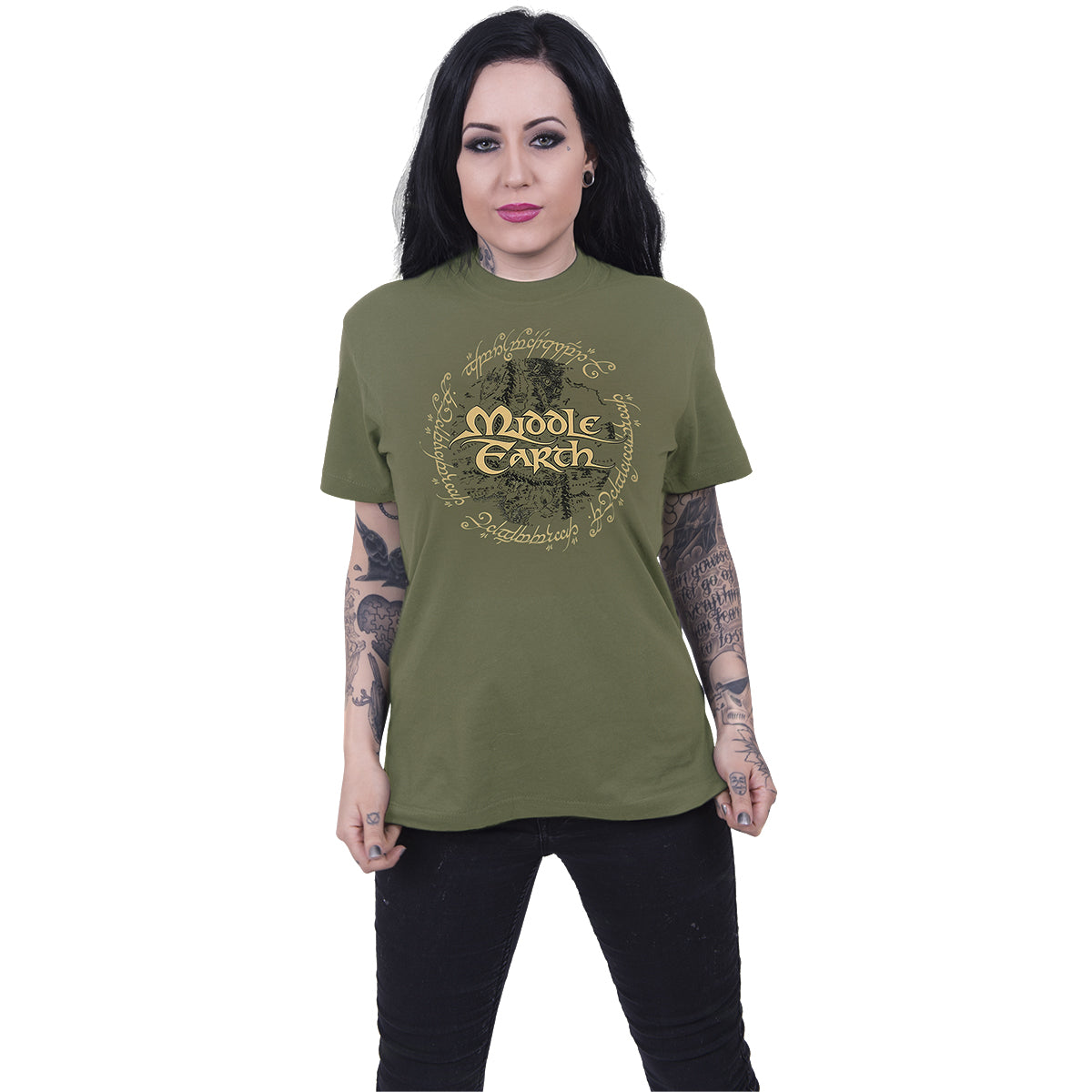 HERR DER RINGE - MITTE DER ERDE - T-Shirt Olivgrün