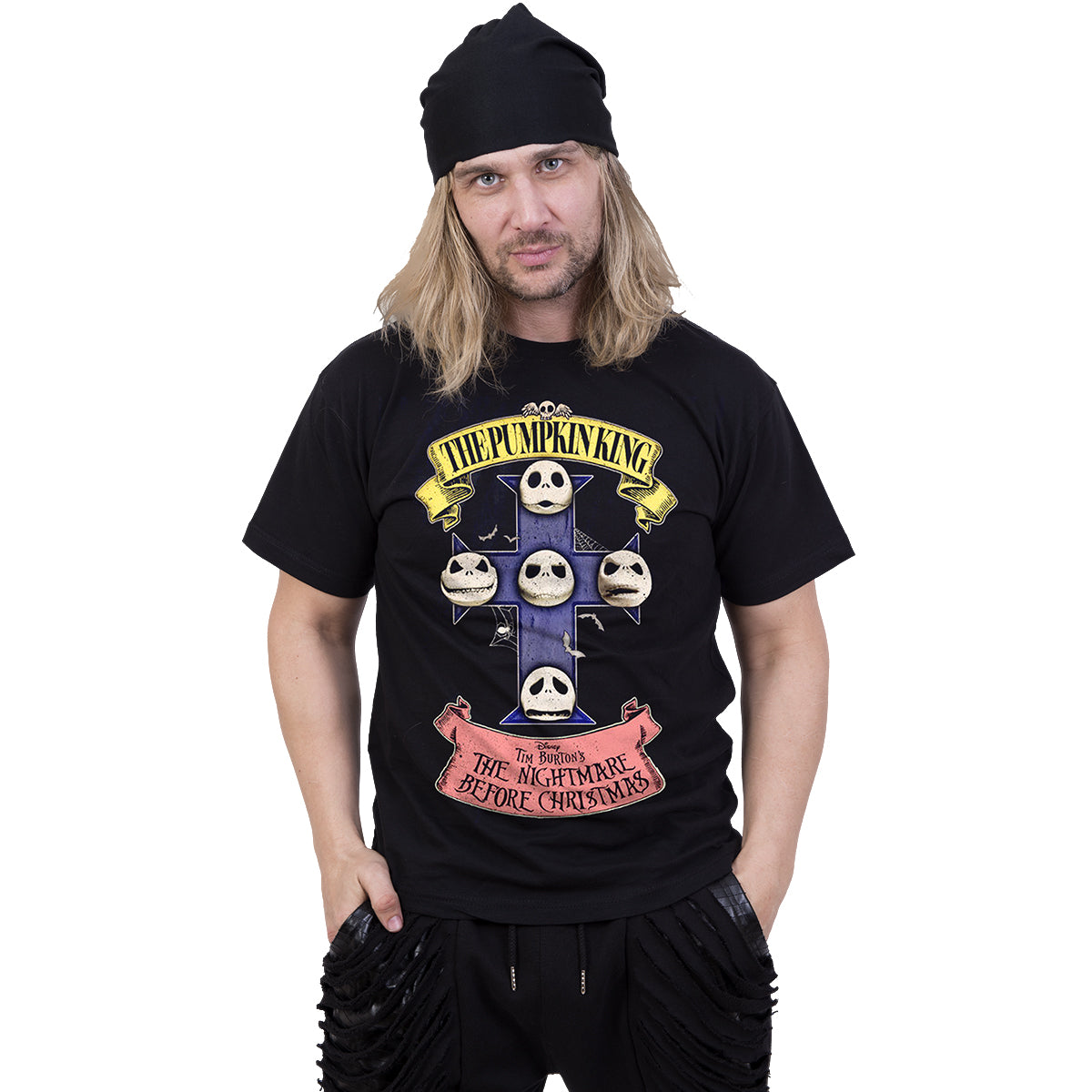 NBX - PUMPKIN KING - Front Print T-Shirt Schwarz
