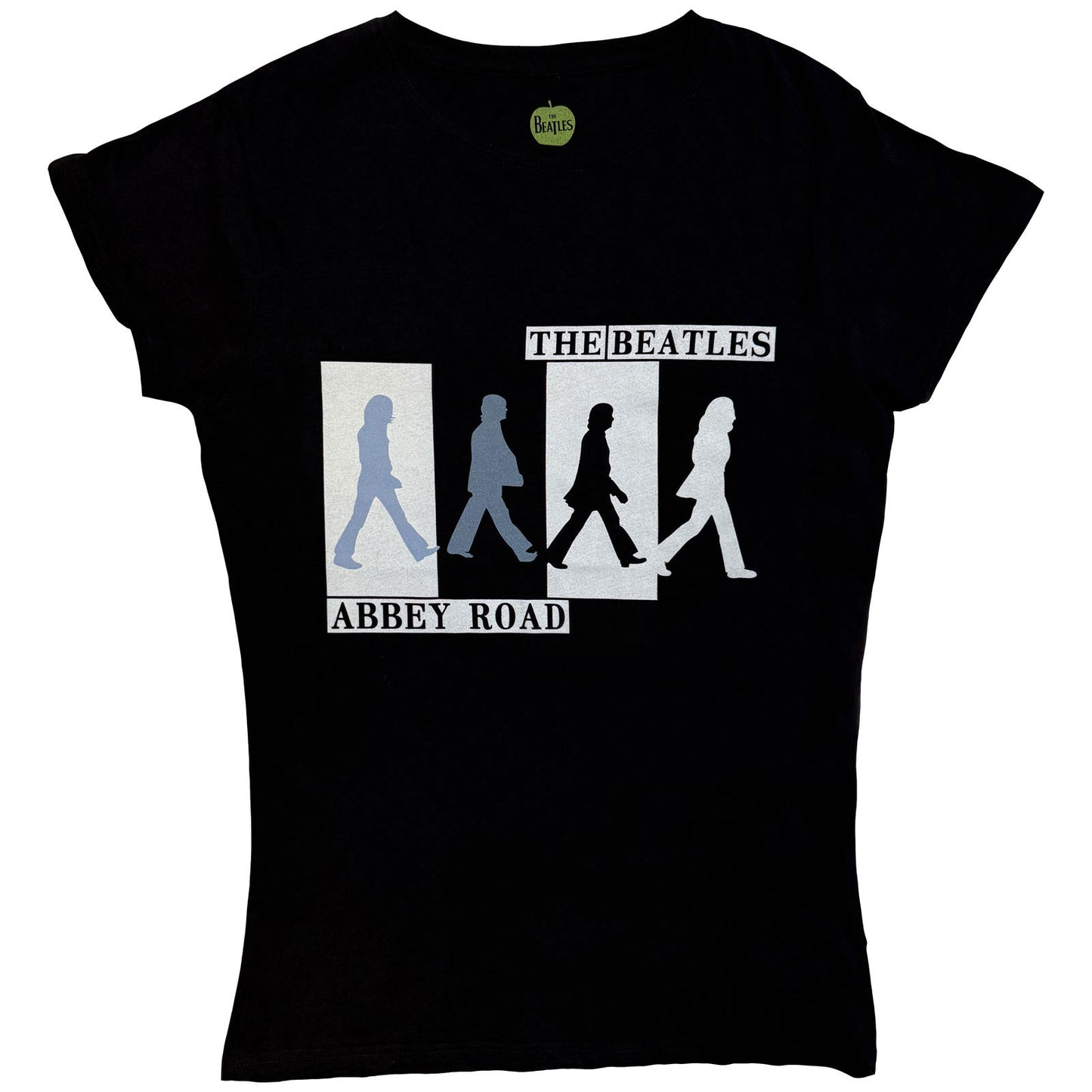 BEATLES, THE - ABBEY ROAD COLOURS CROSSING - Ladies T-Shirt Black