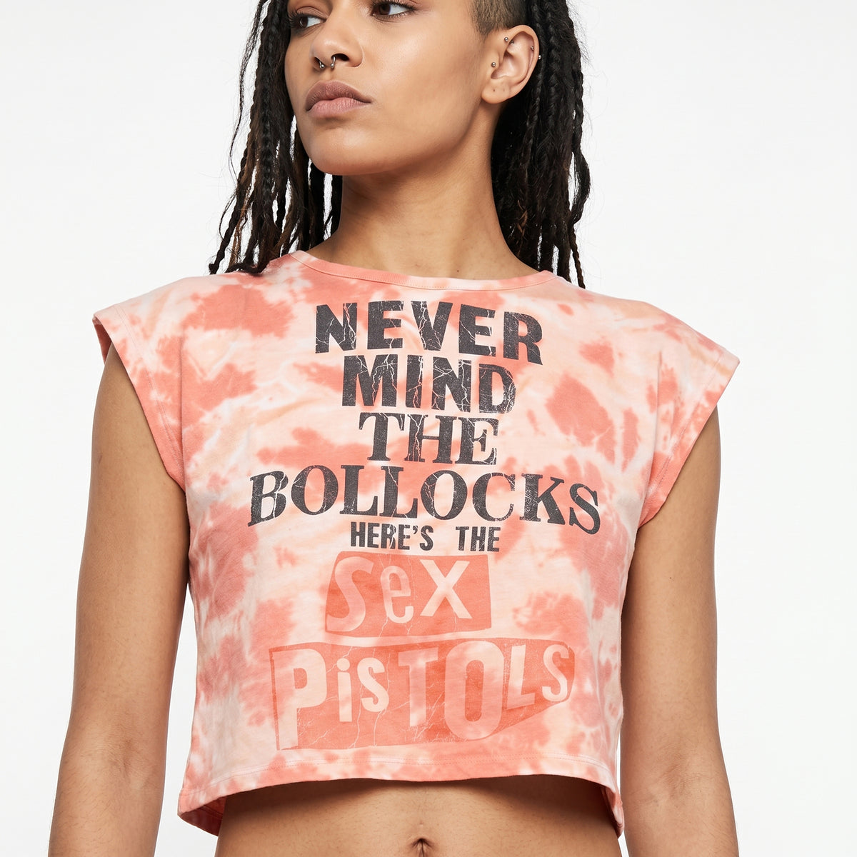 THE SEX PISTOLS - NEVER MIND THE BOLLOCKS - Crop Top Pink (Wash Collection)