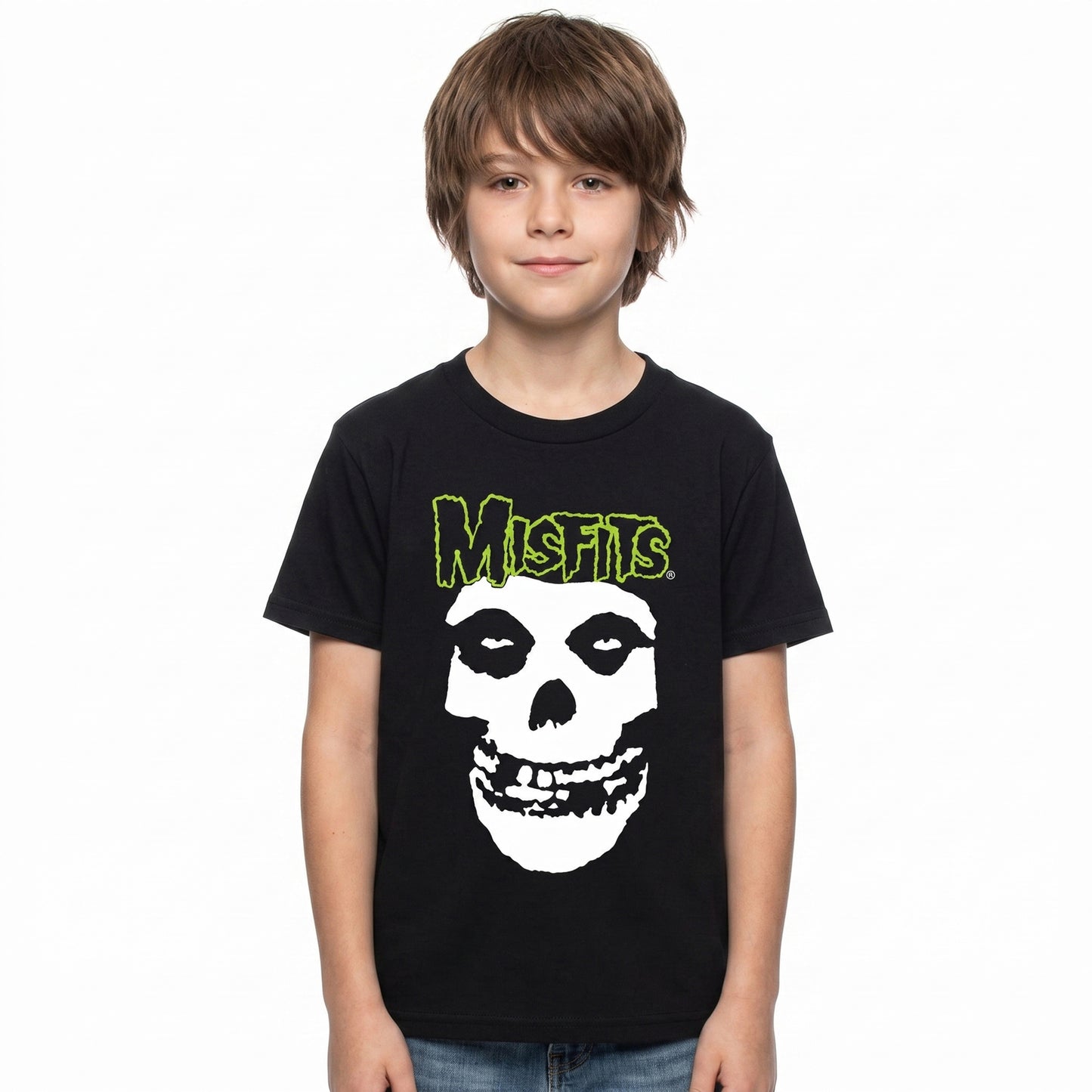 MISFITS - SKULL & LOGO - Kids T-Shirt Black