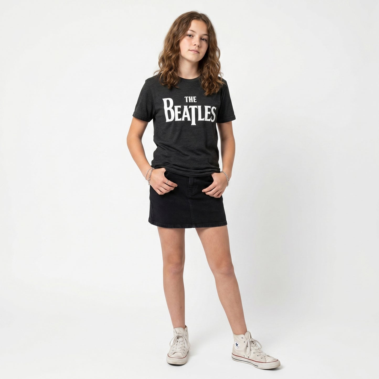 THE BEATLES - DROP T - Kinder T-Shirt Schwarz