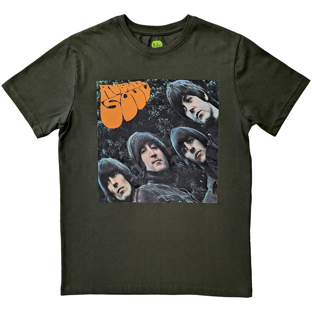 BEATLES, THE - RUBBER SOUL ALBUM COVER - T-Shirt Green