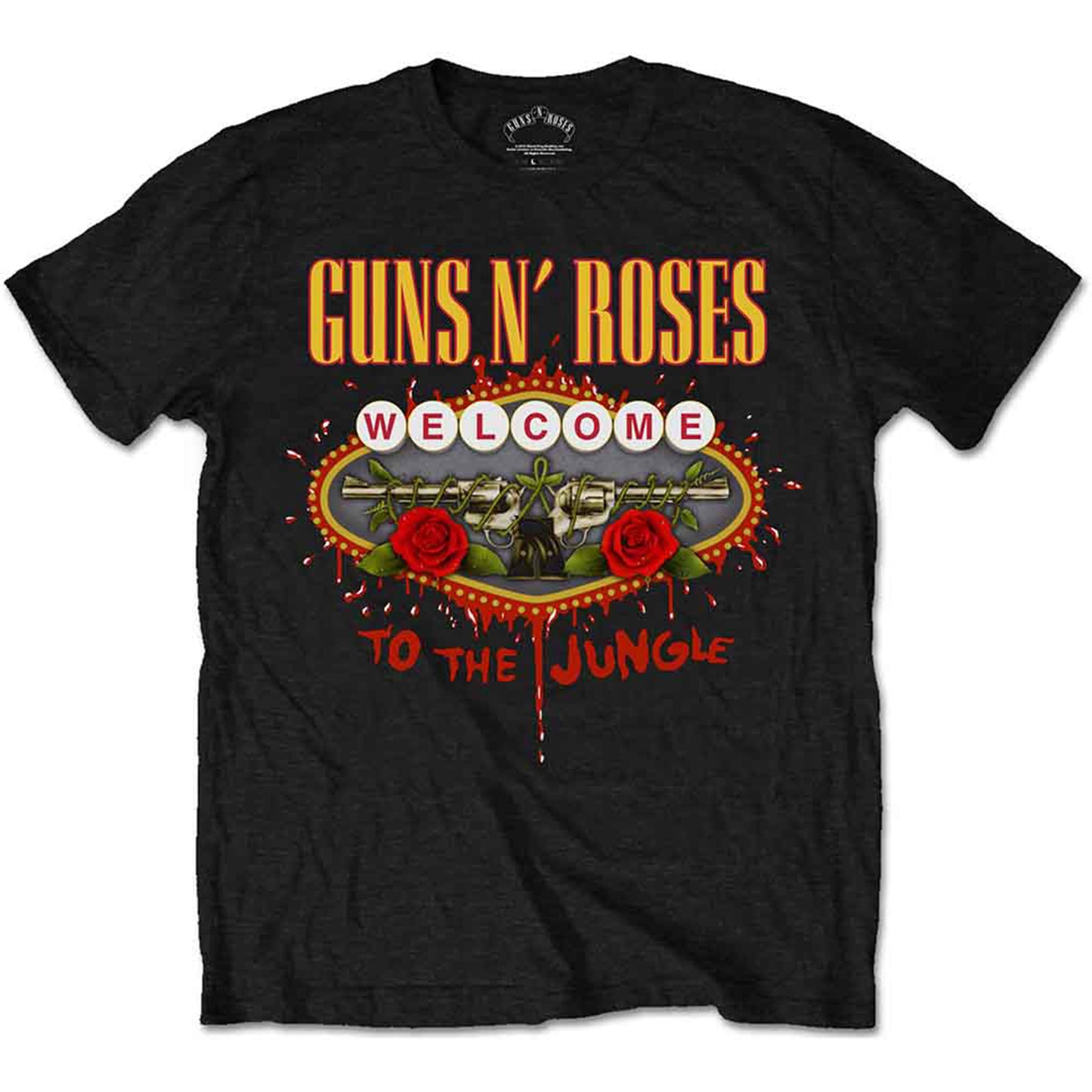 GUNS N ROSES - WELCOME TO THE JUNGLE - T-Shirt Black