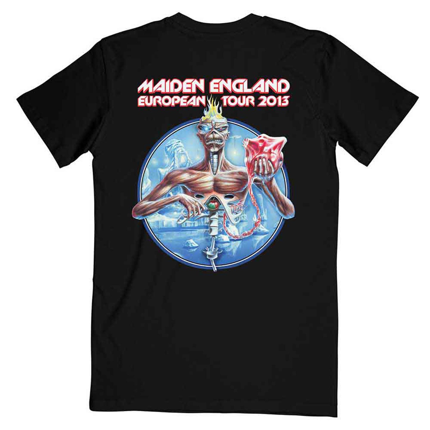 IRON MAIDEN - EURO TOUR - T-Shirt Schwarz (Rückseitendruck)