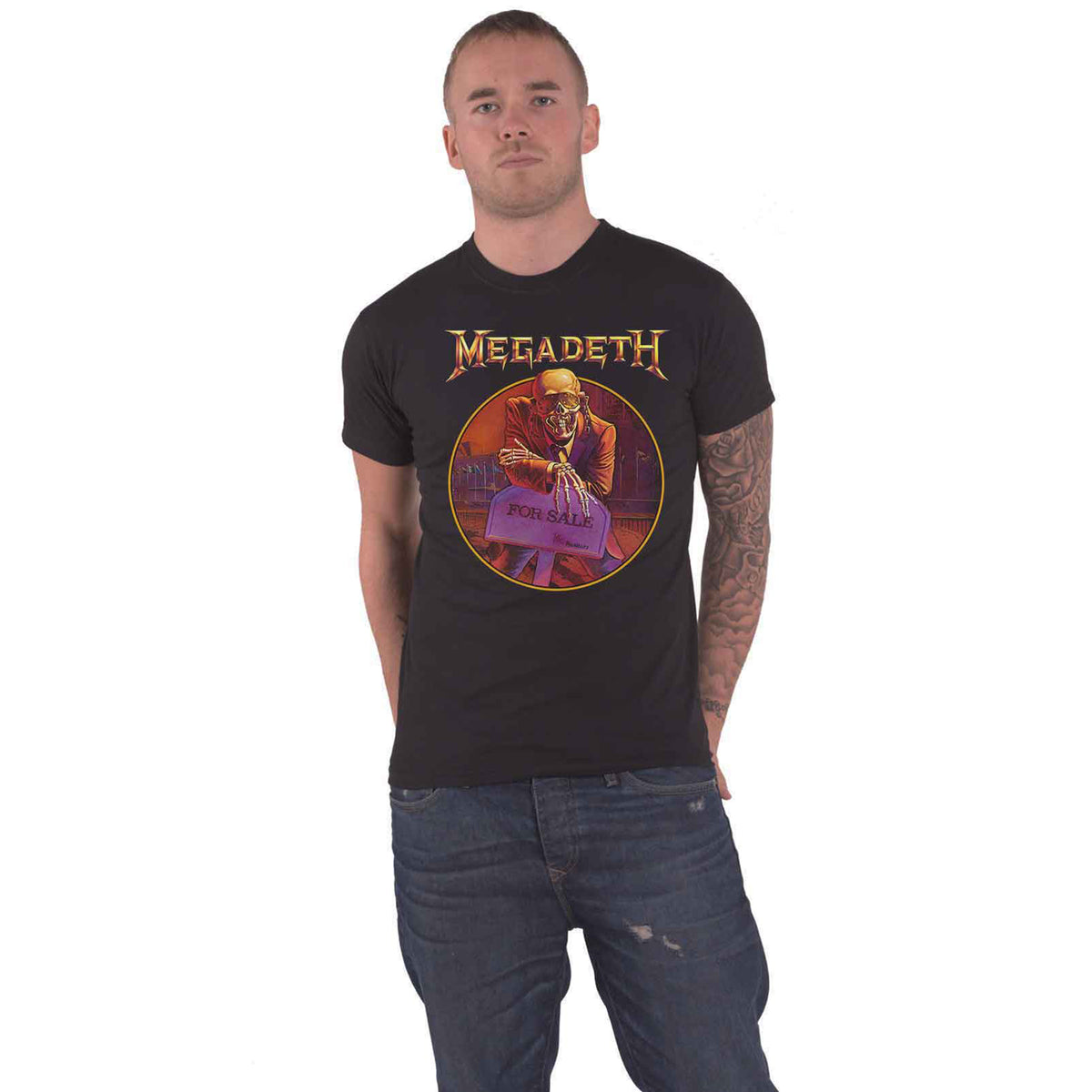 MEGADETH - PEACE SELLS TRACK LIST - T-Shirt Black (Back Print)