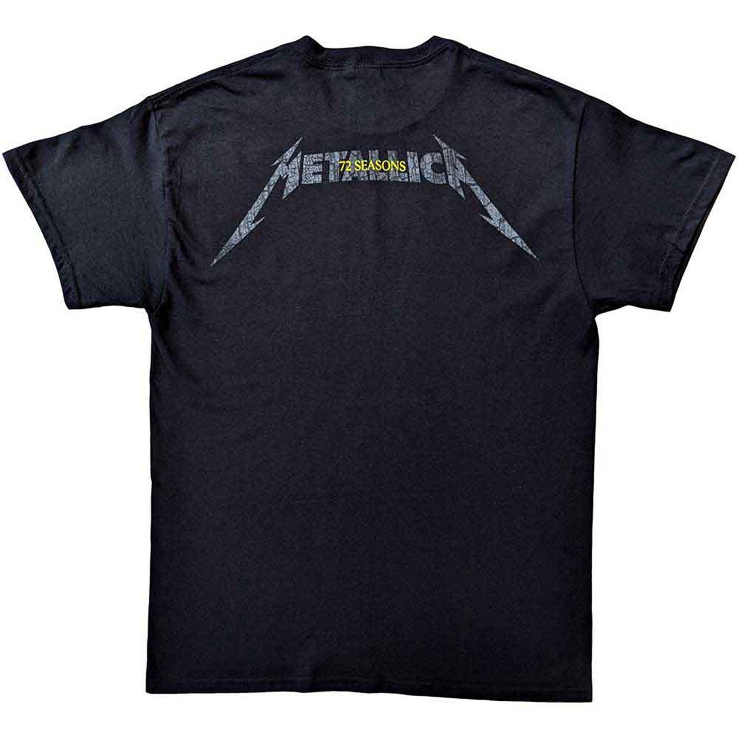 METALLICA - 72 SEASONS CHARRED LOGO - T-Shirt Black (Back Print)