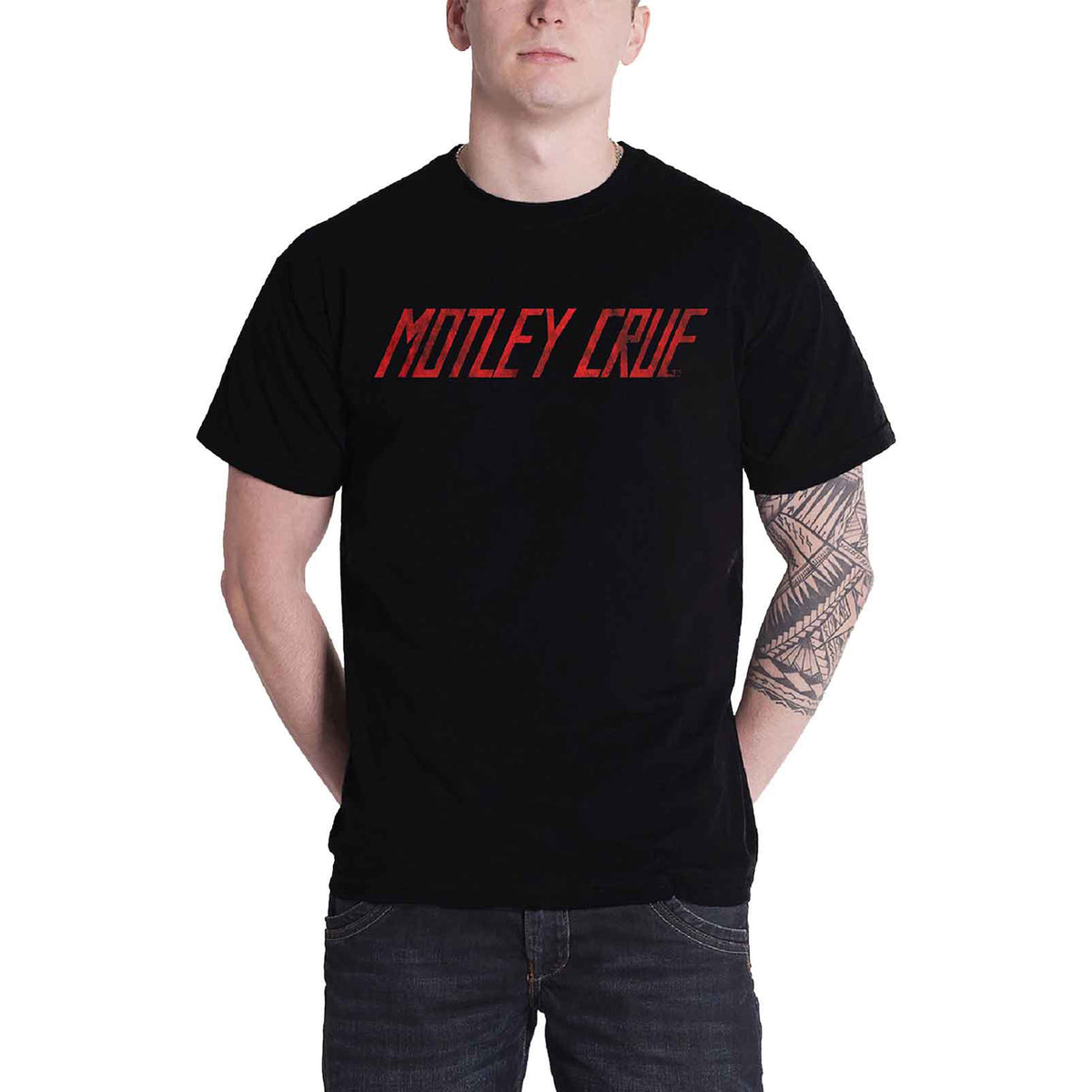 MOTLEY CRUE - DISTRESSED LOGO - T-Shirt Black