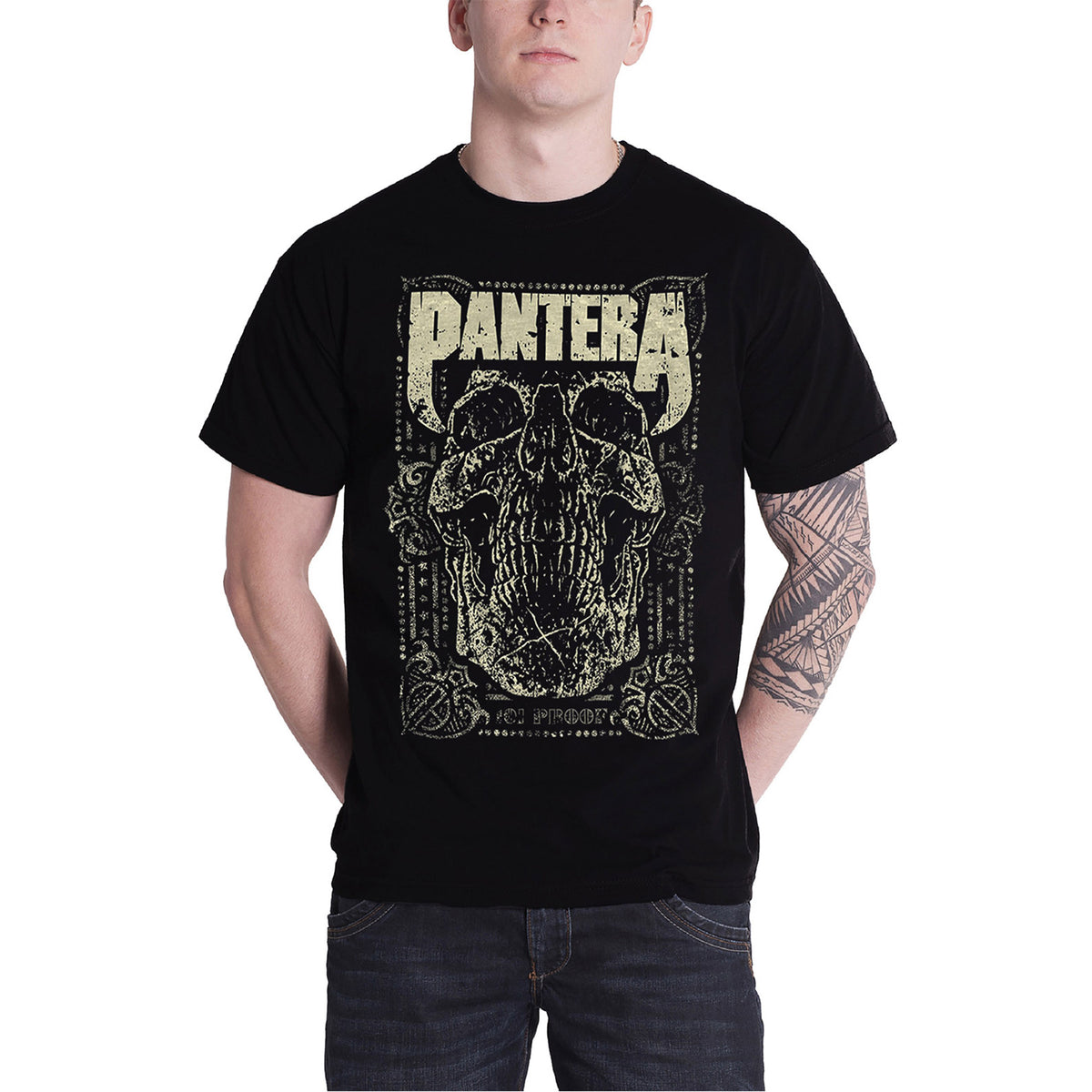 PANTERA - 101 PROOF SKULL - T-Shirt Black