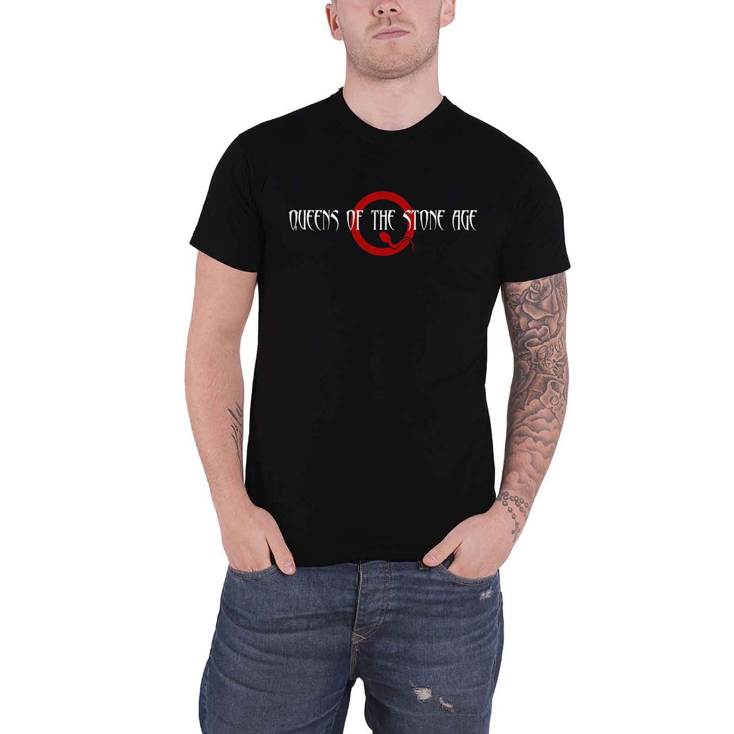 QUEENS OF THE STONE AGE - TEXT LOGO - T-Shirt Black