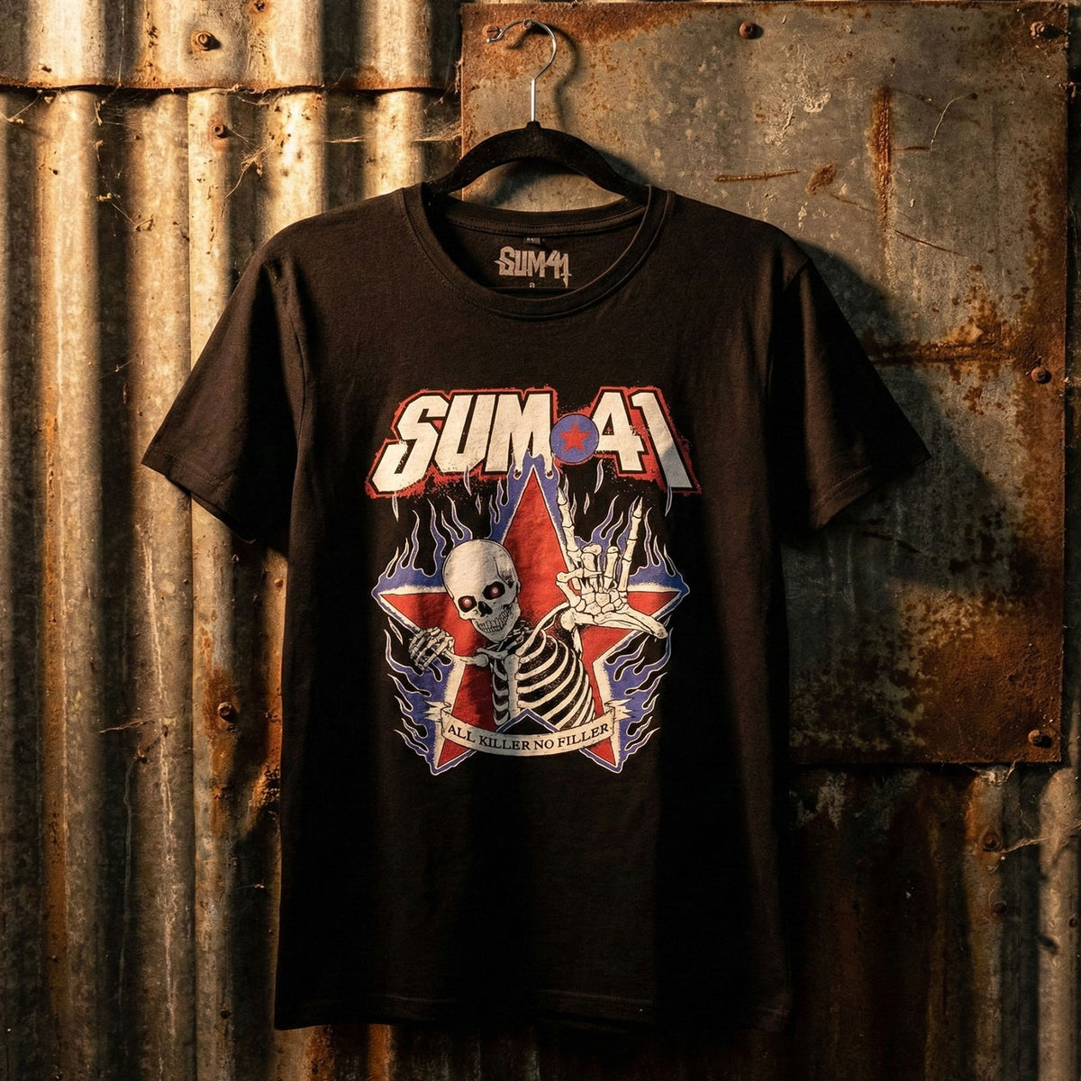 SUM 41 - ALL KILLER NO FILLER SKELETON - Carbon T-Shirt Black