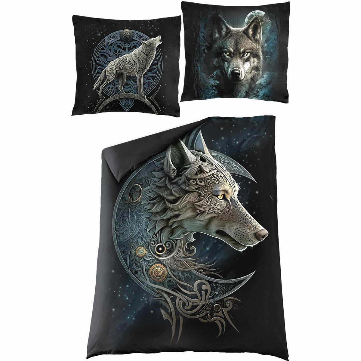 Forest Guardians - Single Cotton Duvet Cover + UK und EU -Kissenbezüge