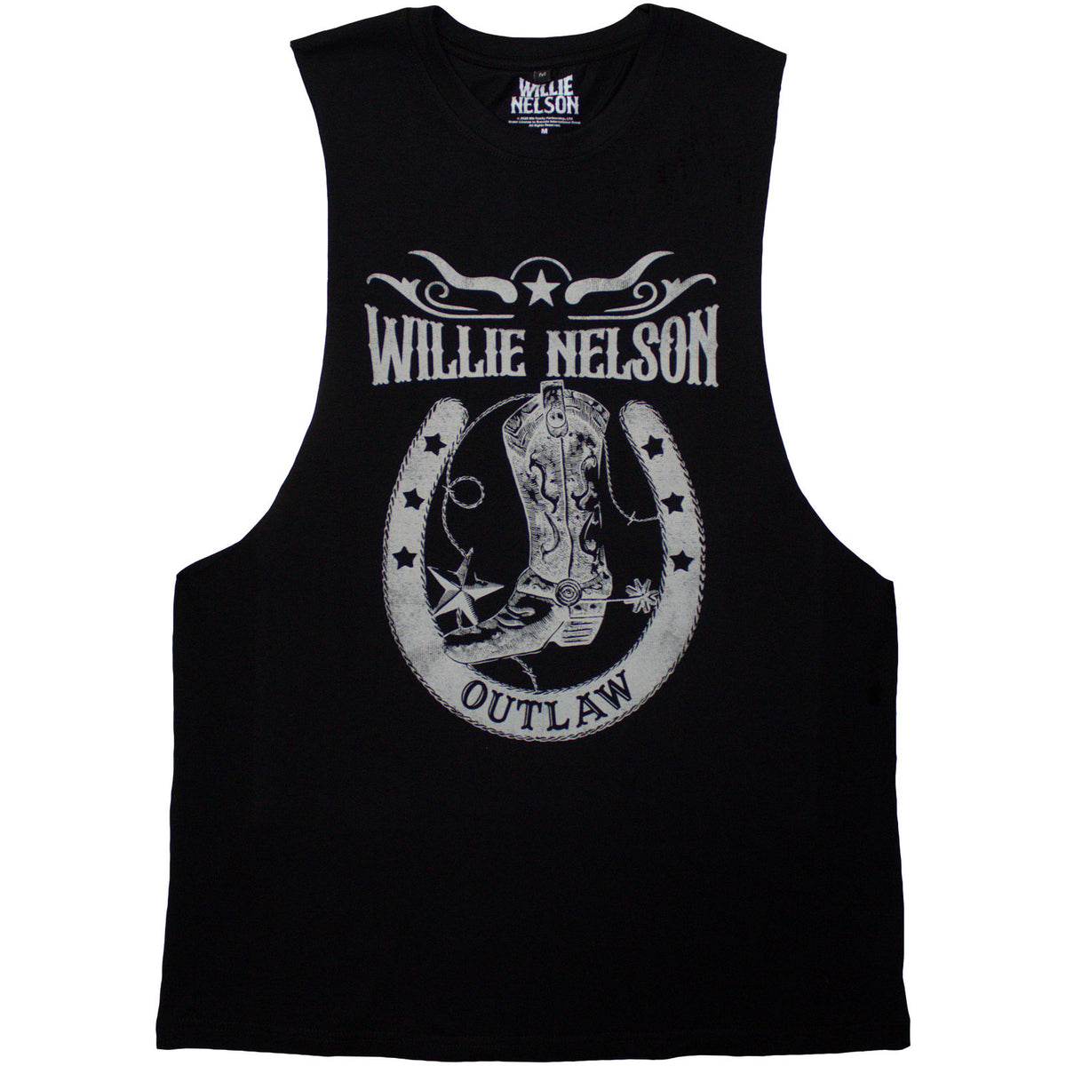 WILLIE NELSON - OUTLAW - Vest T-Shirt Black