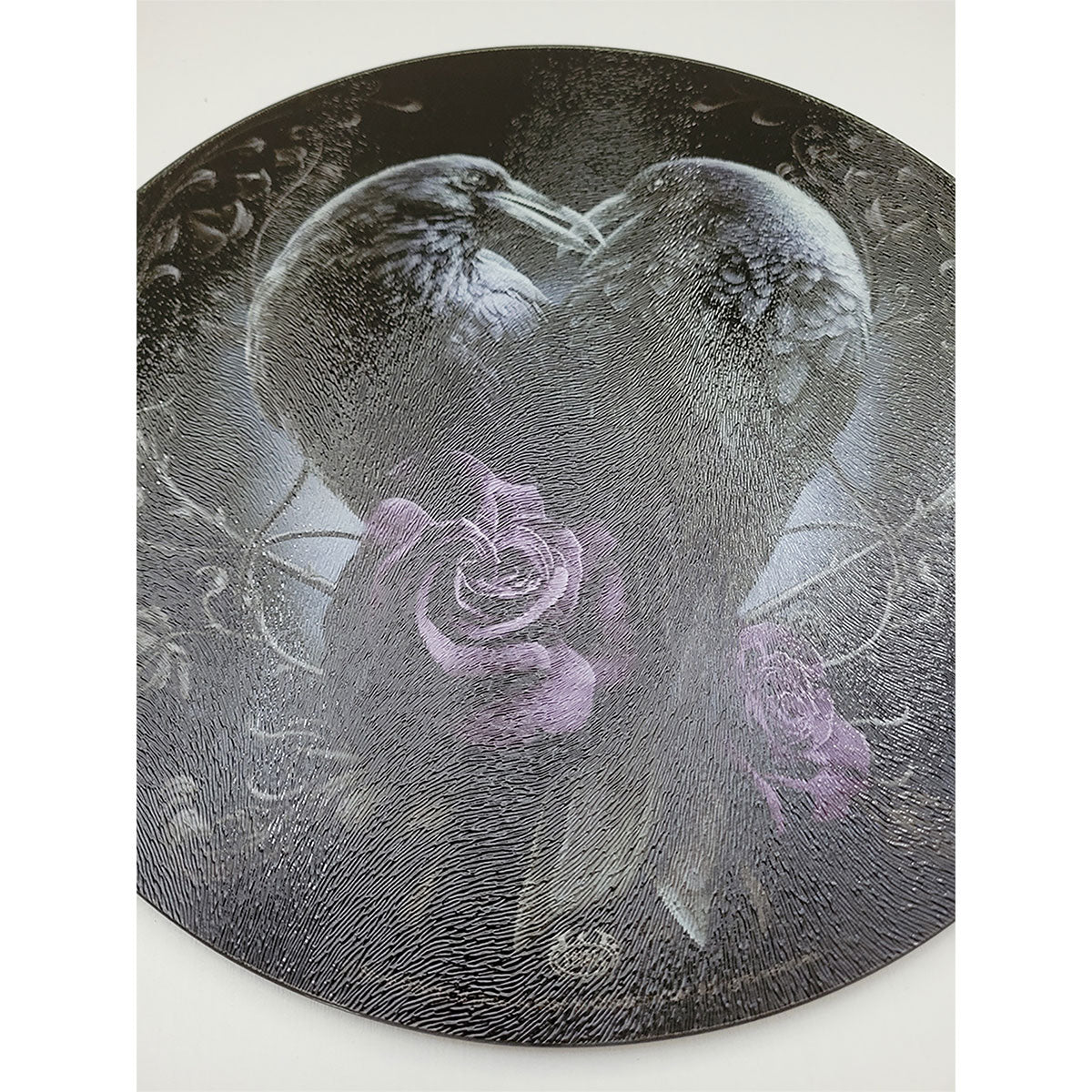 RAVEN HEART - Glasschneidebrett (rund)