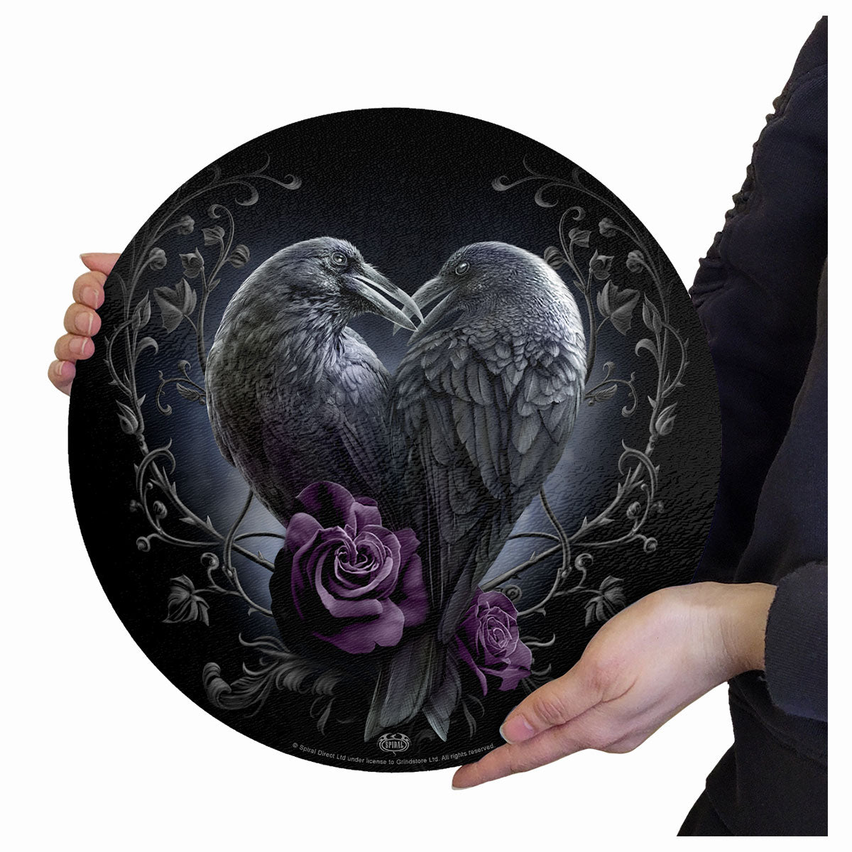 RAVEN HEART - Glasschneidebrett (rund)