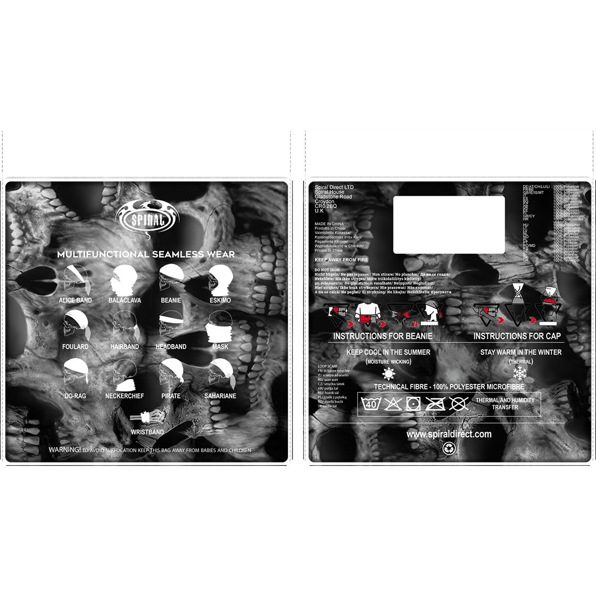 TWISTED SKULLS - Multifunktionale Gesichtsmasken