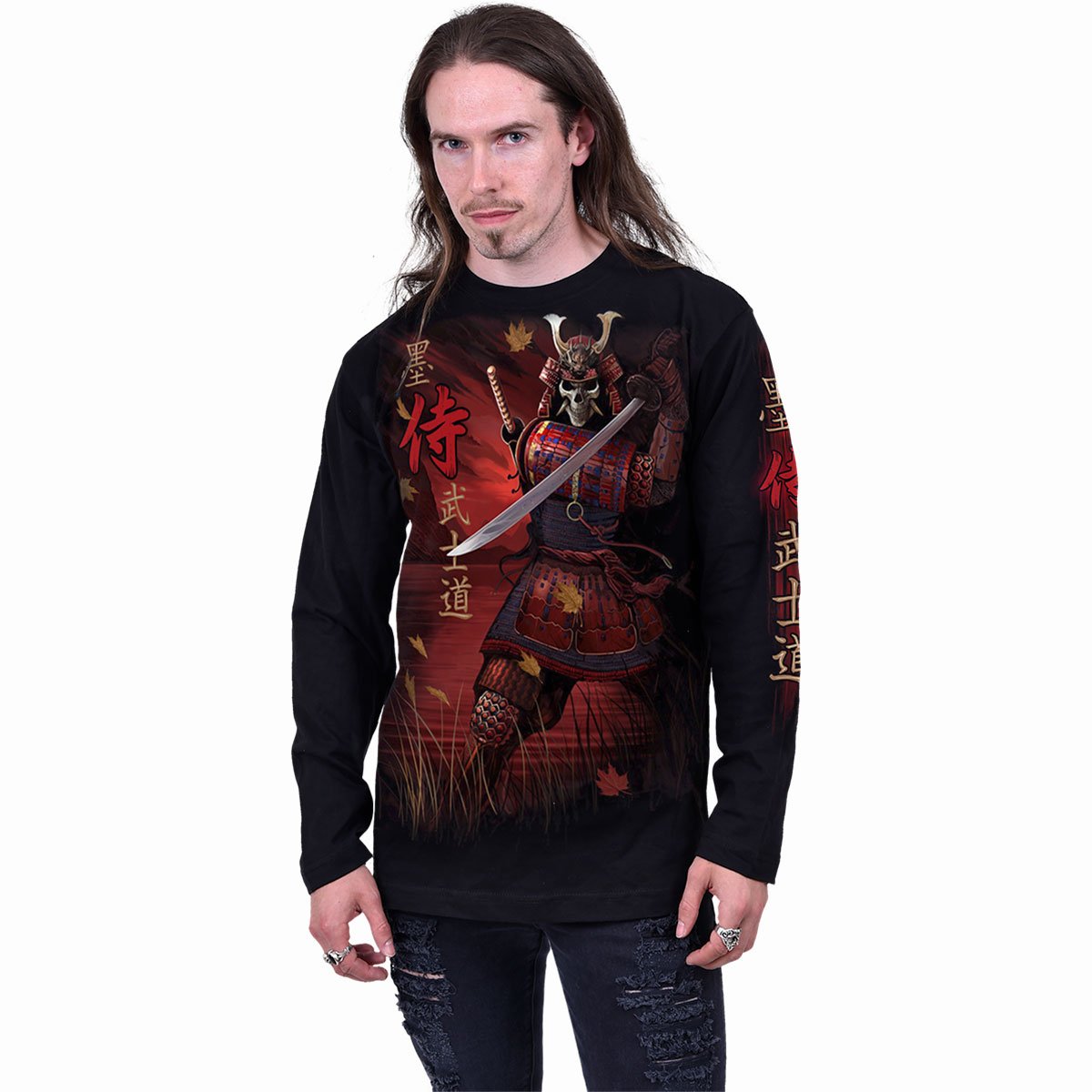 SAMURAI - Langarmshirt Schwarz