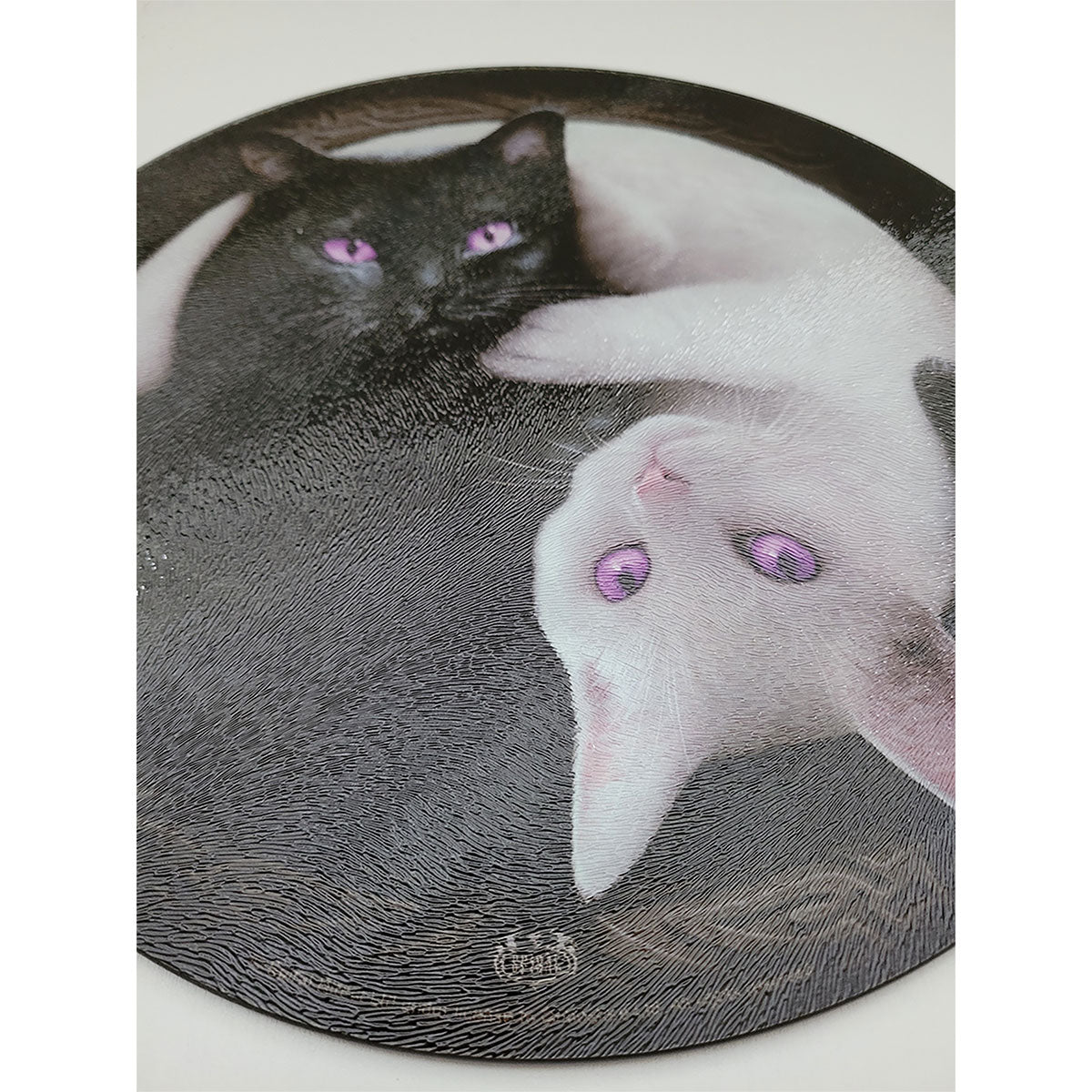 YIN YANG CATS - Glasschneidebrett (rund)