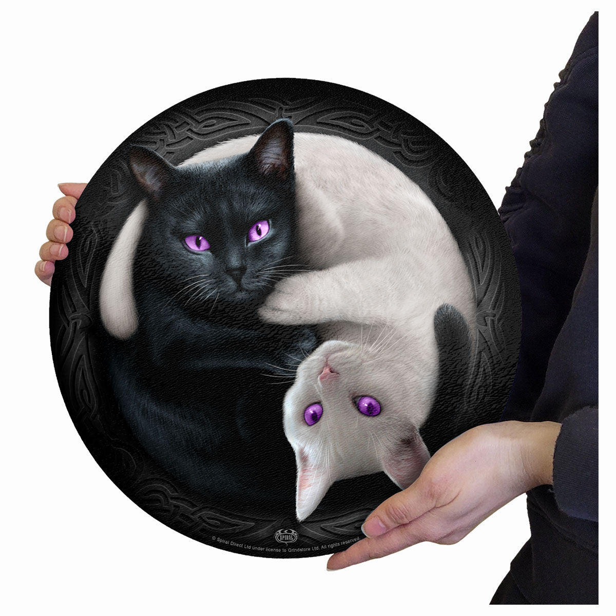 YIN YANG CATS - Glasschneidebrett (rund)