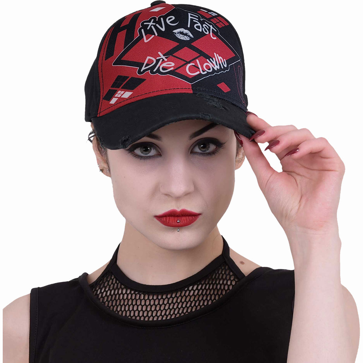 HARLEY QUINN - DIE CLOWN - Baseball Caps Distressed mit Metallspange
