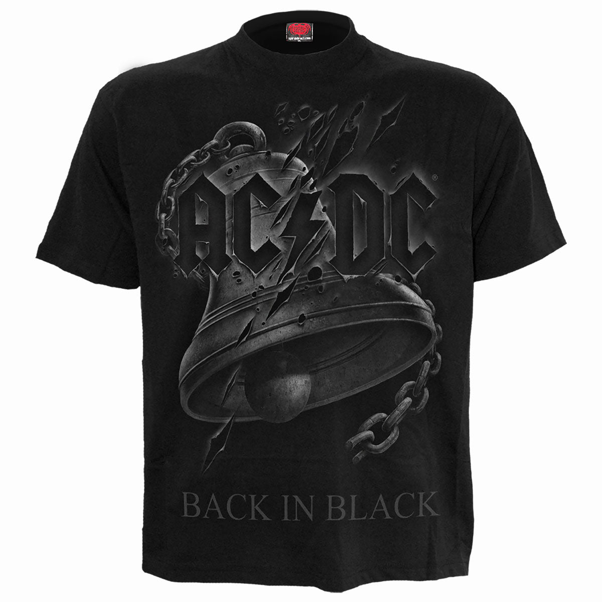 T-Shirt AC/DC High Voltage Guitar Homme - Manches Courtes Noir - Coupe Regular Standard