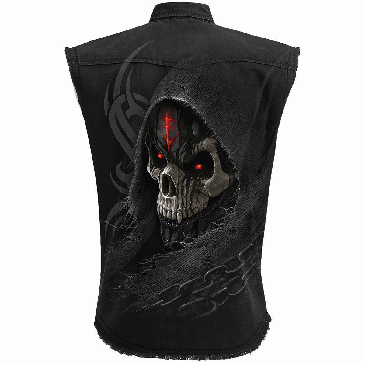 DARK DEATH - Ärmelloser Stone Washed Worker Schwarz