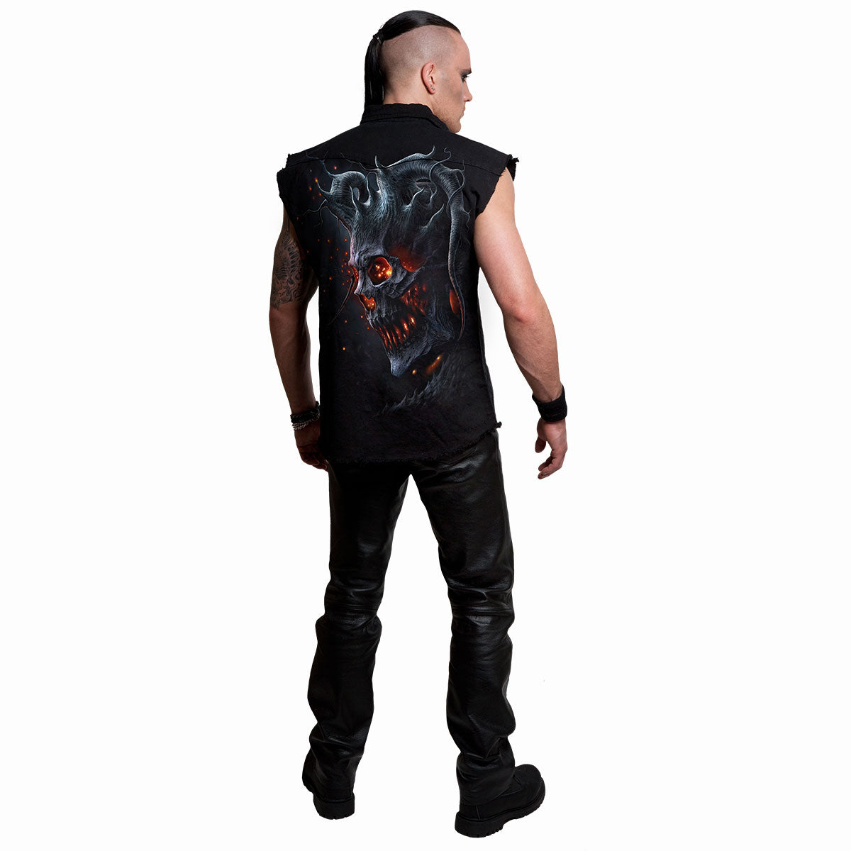 DEATH EMBERS - Ärmelloser Stone Washed Worker Schwarz