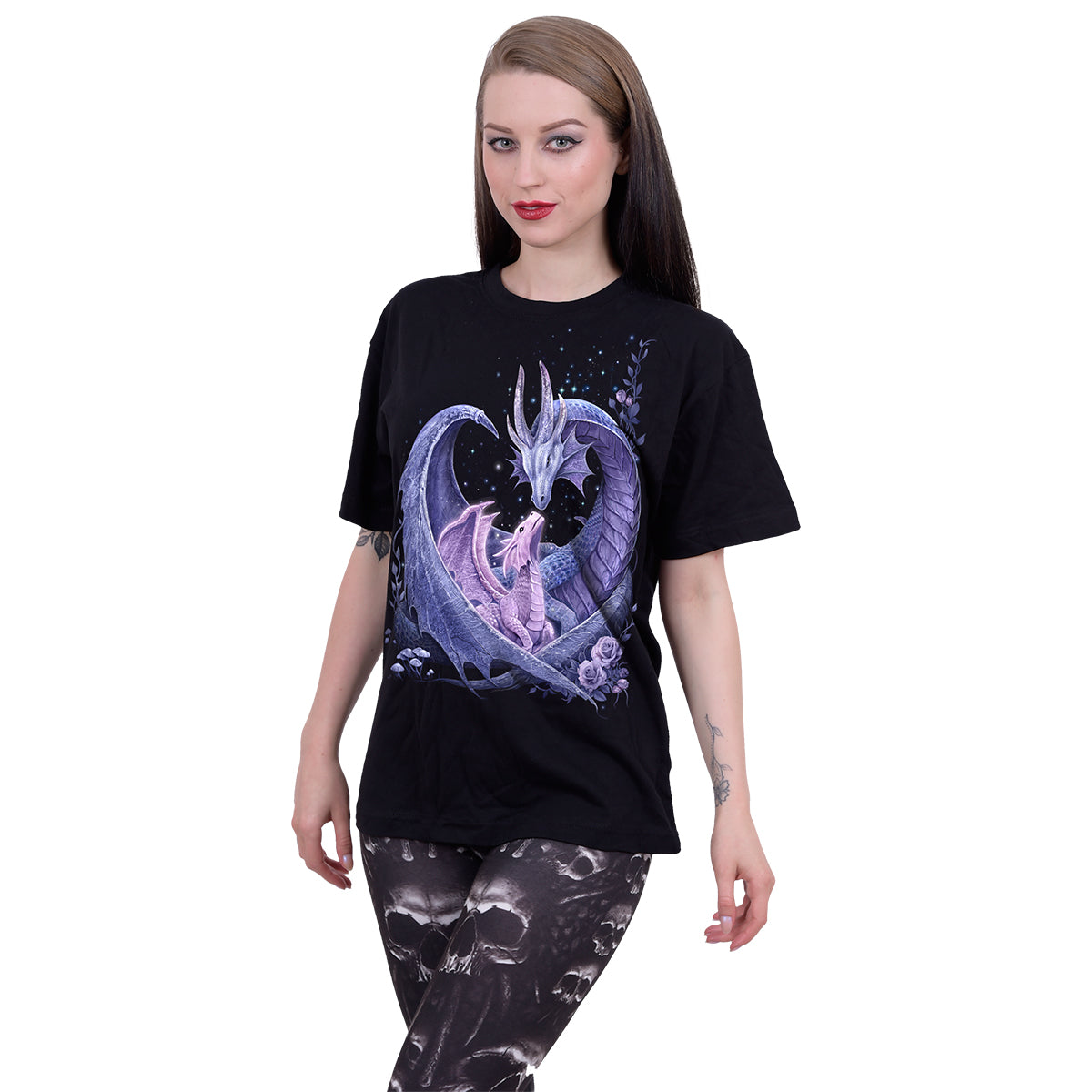 MATERNAL INSTINCTS - Front Print T-Shirt Schwarz