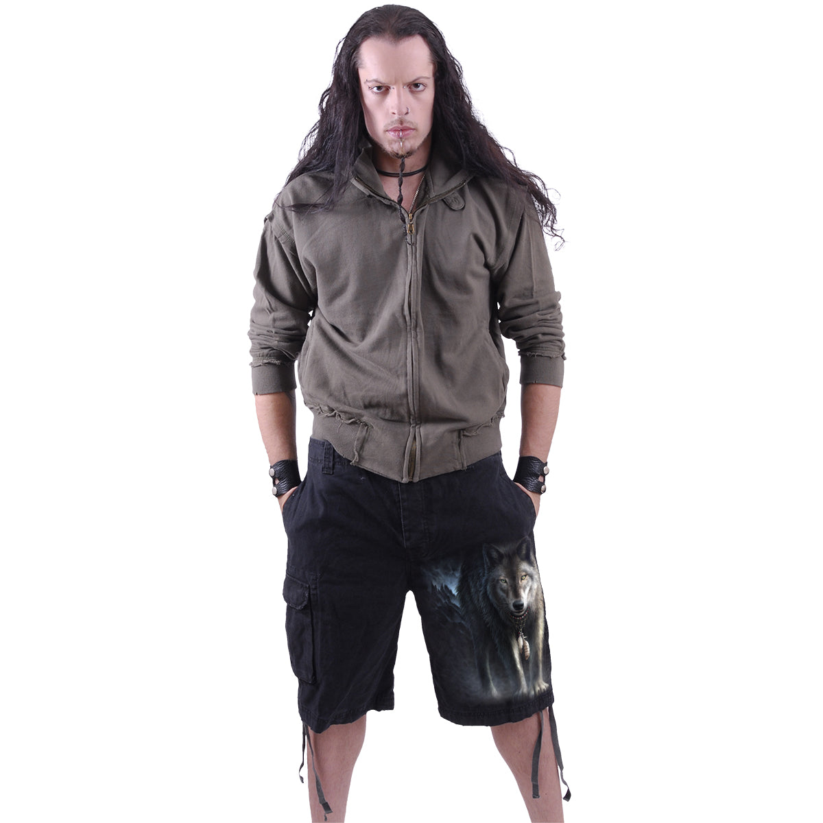 FROM DARKNESS - Vintage Cargo Shorts Schwarz