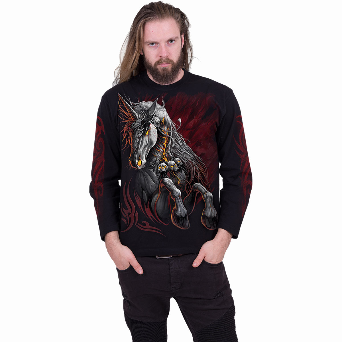 INFERNAL UNICORN - Langarmshirt Schwarz