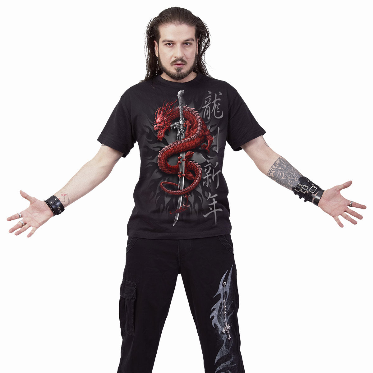 ORIENTAL DRAGON - T-Shirt Schwarz