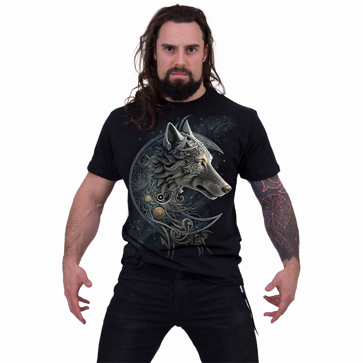 CELTIC WOLF - T-Shirt Schwarz
