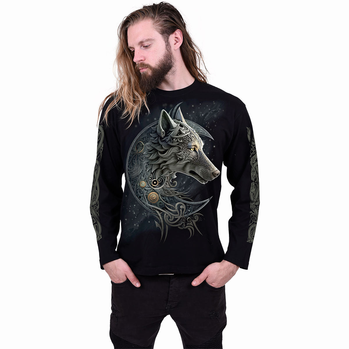 CELTIC WOLF - Langarmshirt Schwarz
