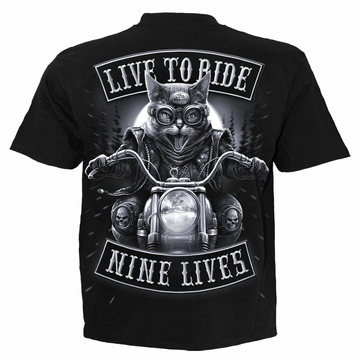 NINE LIVES - T-Shirt Schwarz
