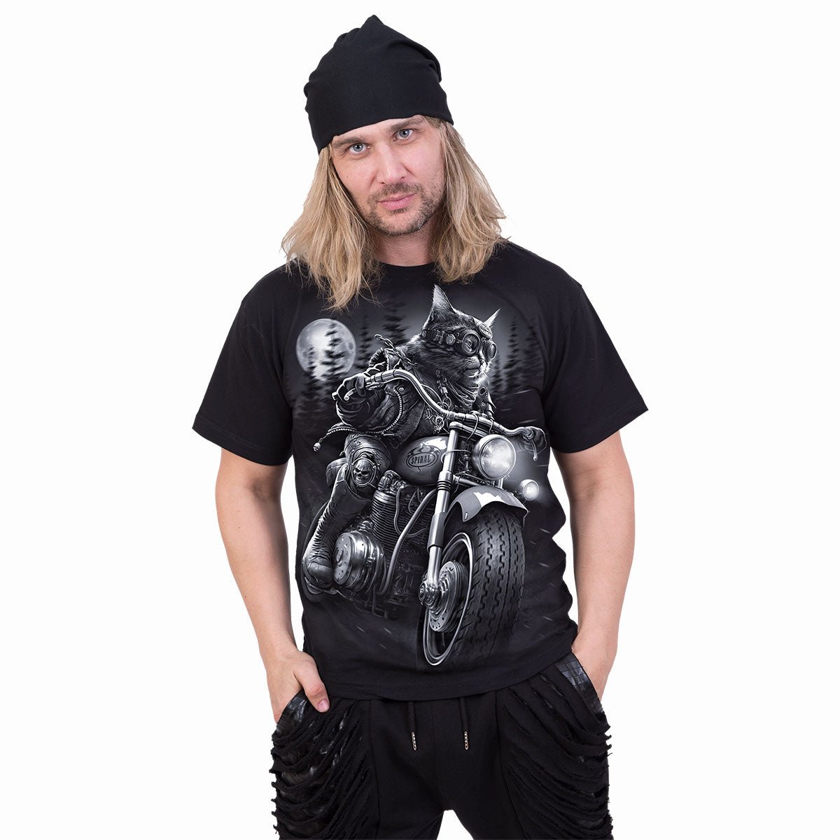 NINE LIVES - T-Shirt Schwarz