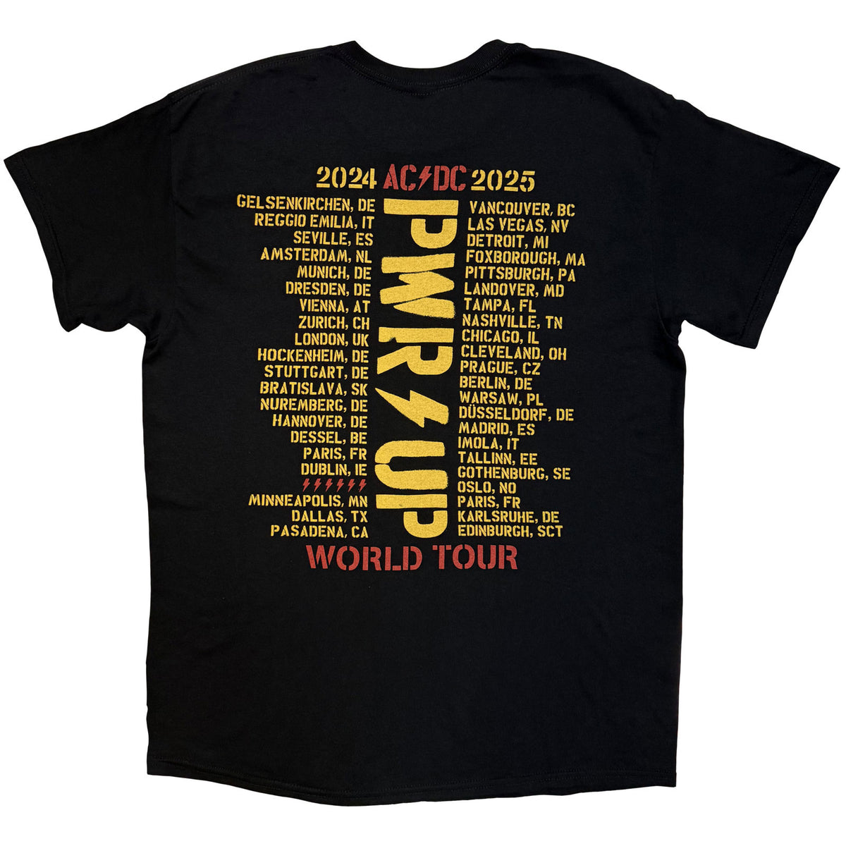 AC/DC - PWR-UP LOGO WORLD TOUR '24-'25 - T-Shirt Black